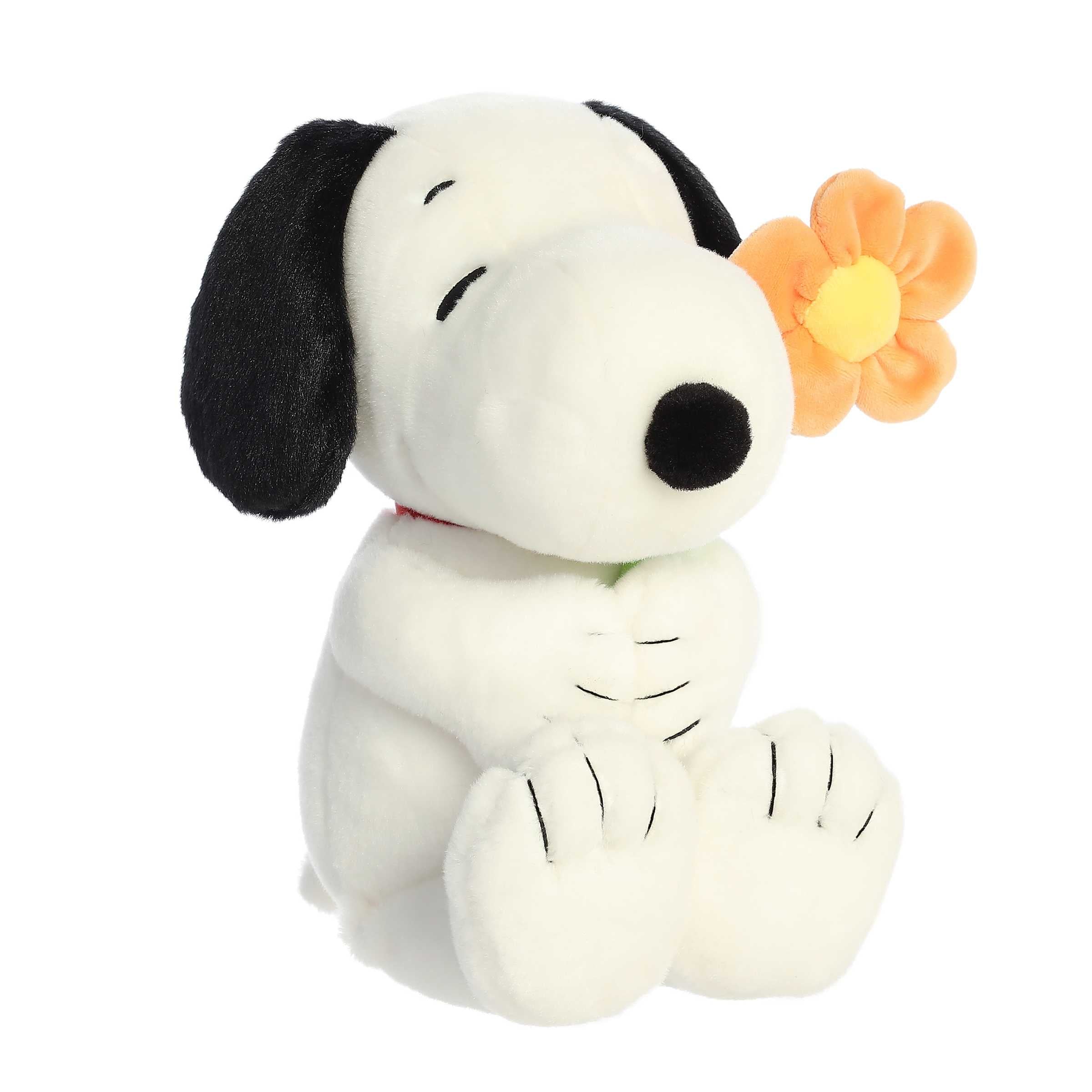 Aurora 11" Snoopy with Flower Plush Toy - Image 3