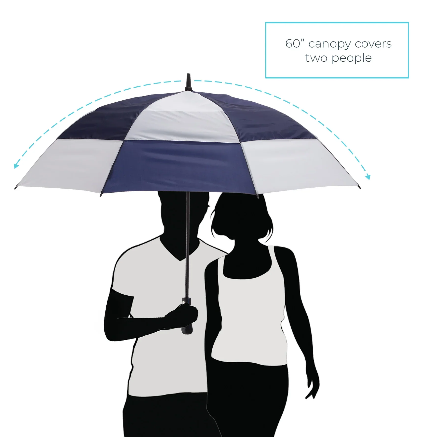 Totes Vented Golf Stick Umbrella with Wind & Sun Protection - Image 6