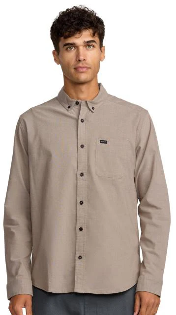 RVCA Men's That'll Do Stretch Solid Oxford Long Sleeve Shirt - Image 2