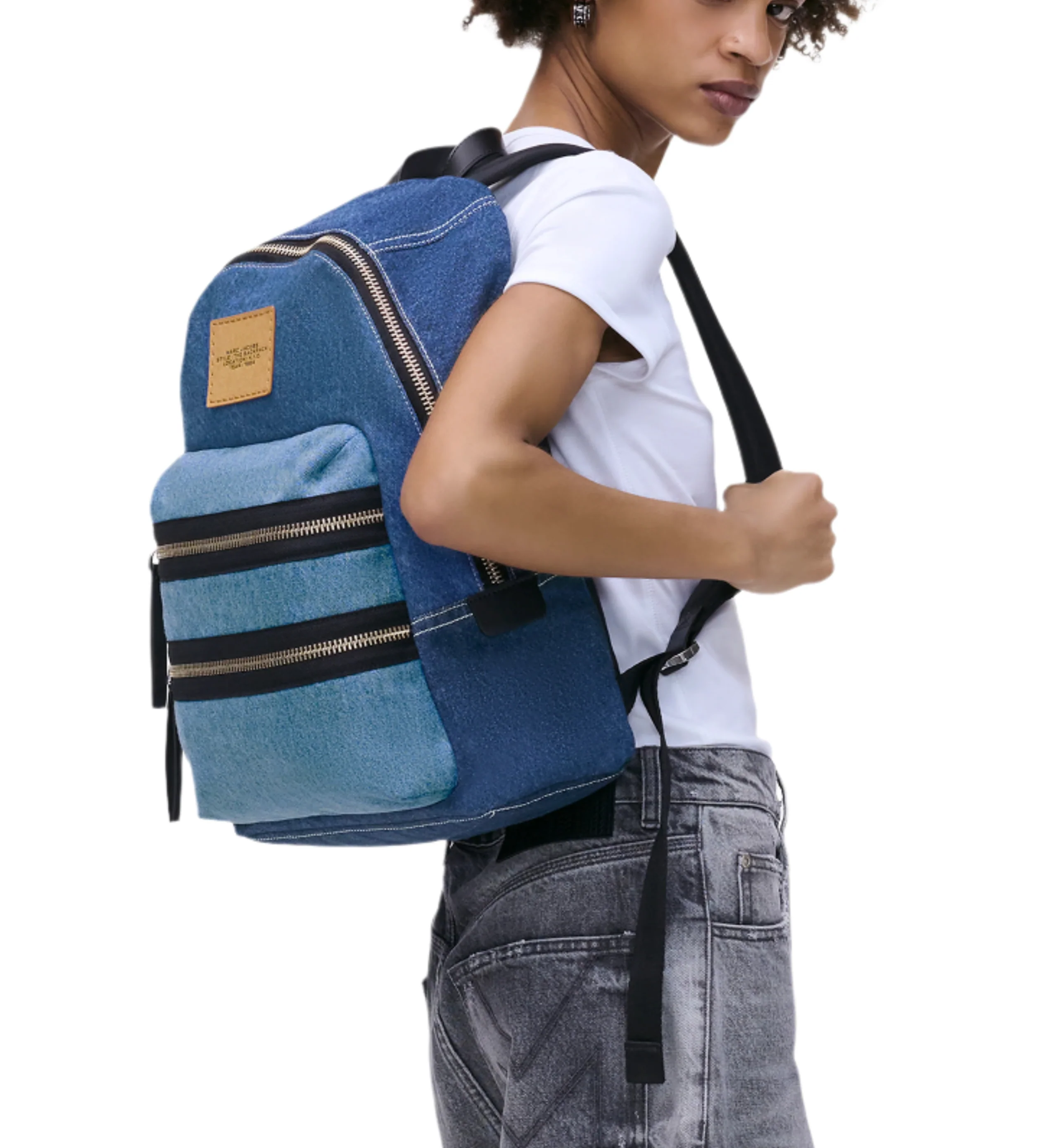 Marc Jacobs The Biker Denim Large Backpack - Image 5