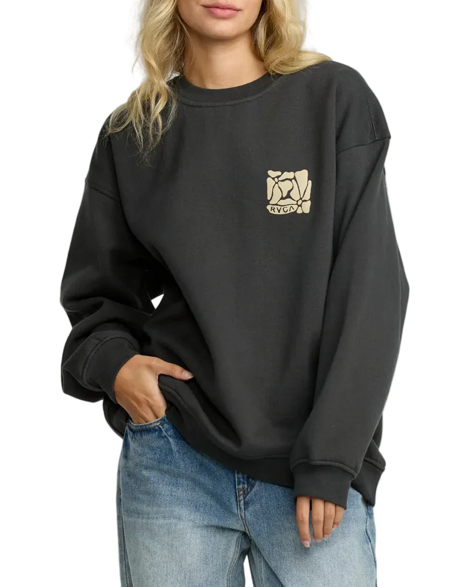 RVCA Womens Baggie Boyfriend Crew Sweatshirt - Image 2