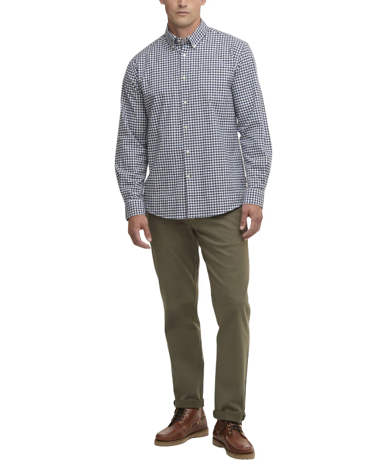 Barbour Mens Gingham Aukside Regular Fit Long Sleeve Shirt - Image 4