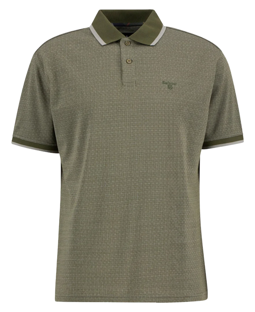 Barbour Mens Weston Textured Short Sleeve Polo Shirt
