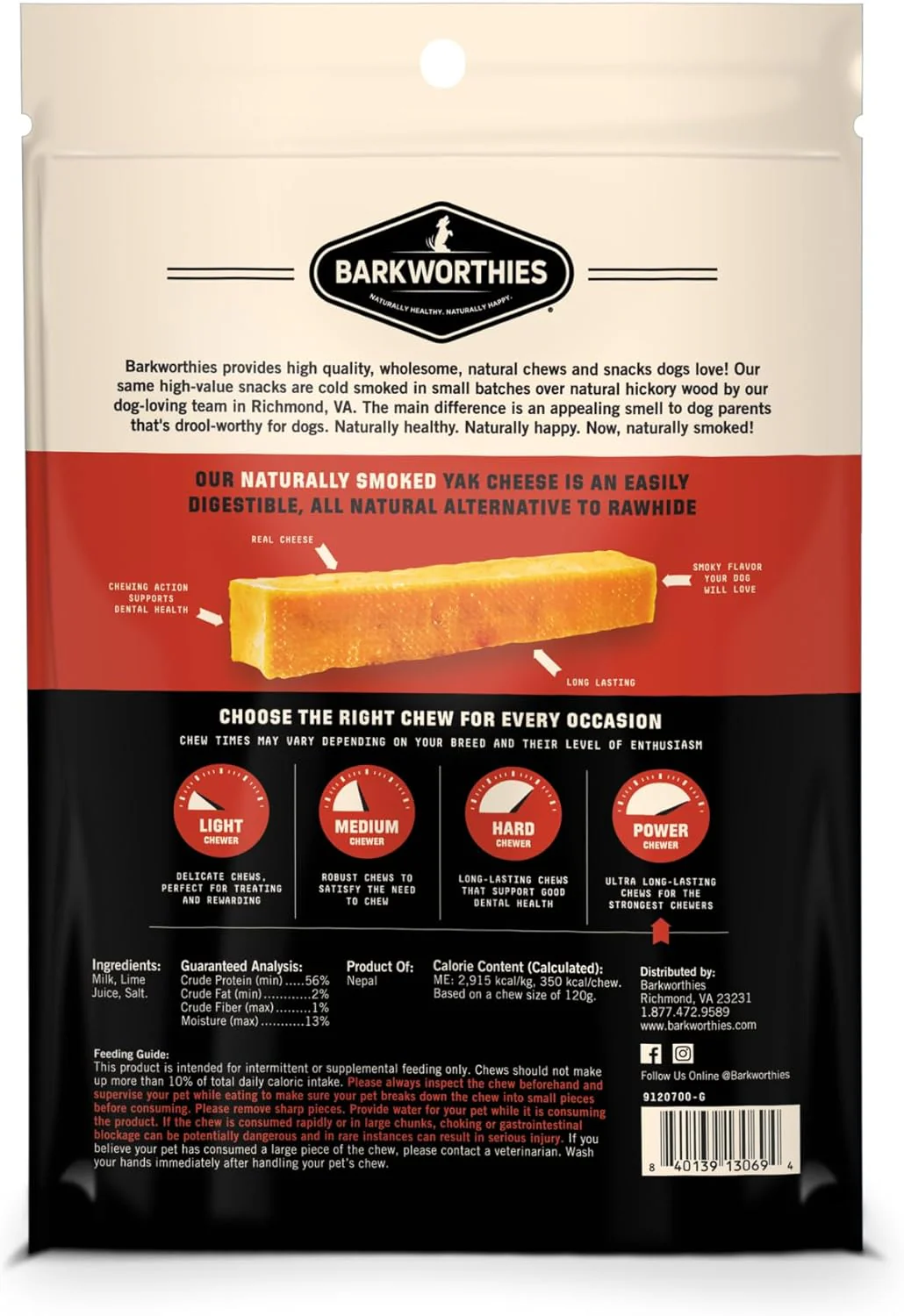 Barkworthies Hickory Smoked Yak Cheese - 2 ct. - Image 2