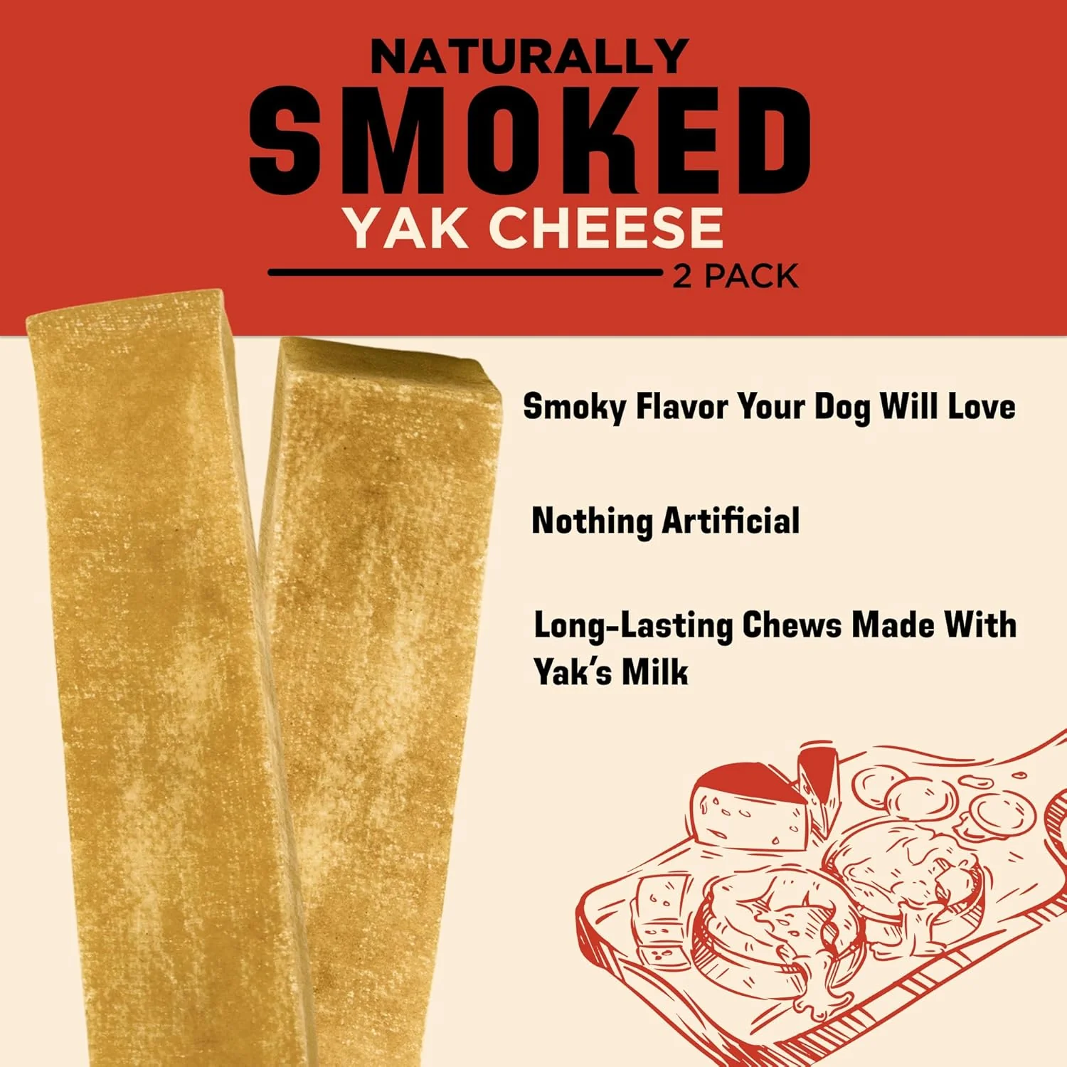 Barkworthies Hickory Smoked Yak Cheese - 2 ct. - Image 3