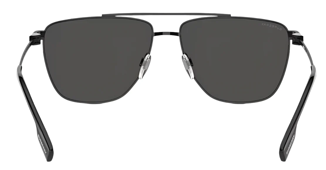Burberry Mens BE3141 Blaine Sunglasses - Black/Dark Grey - Image 4