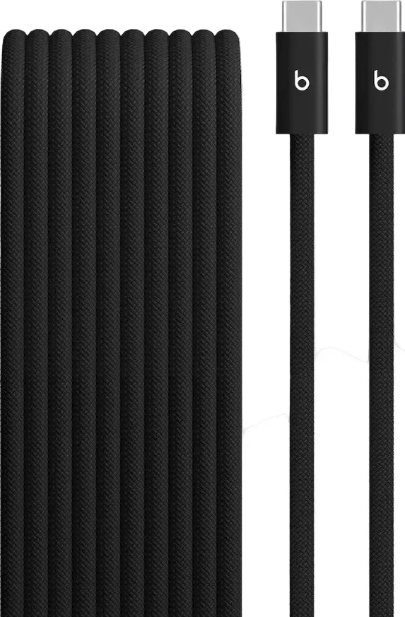 Apple Beats - 10' 240W USB-C to USB-C Braided Cable - Bolt Black