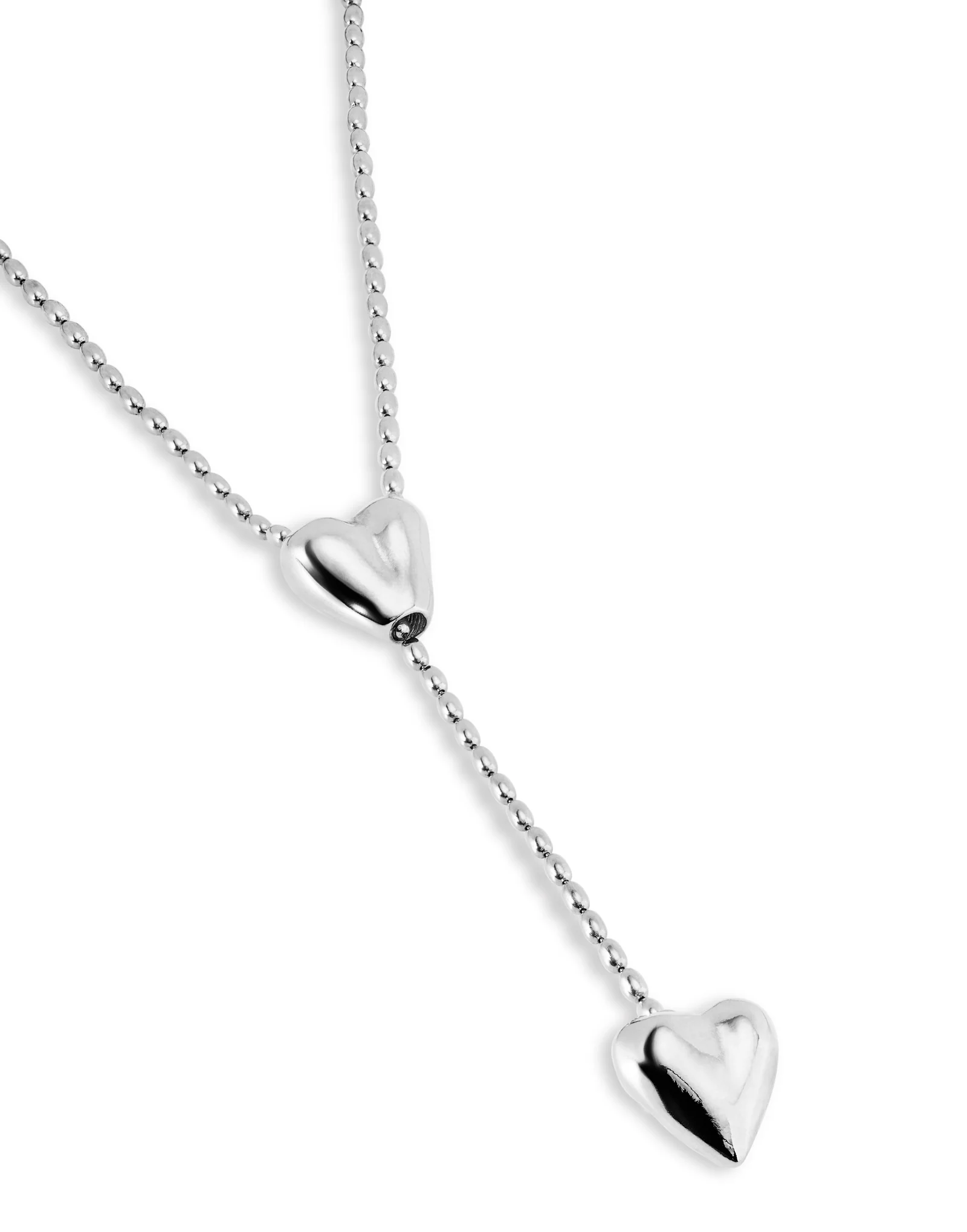 UNOde50 Beloved Long Adjustable Two Heart Chain Necklace - Image 3