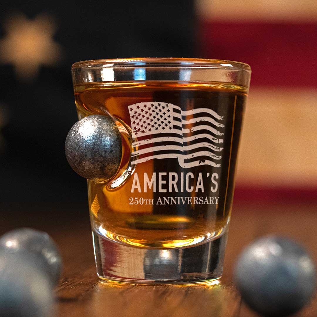BenShot 250th Anniversary Musket Ball Shot Glass - Image 2