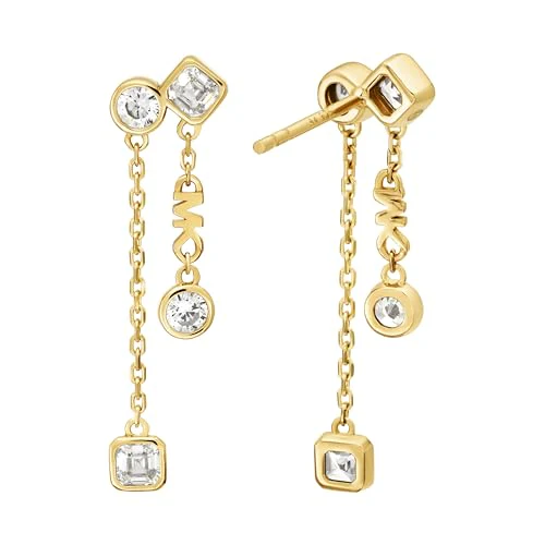 Michael Kors Gold-Plated Bezel Drop Earrings - Image 2