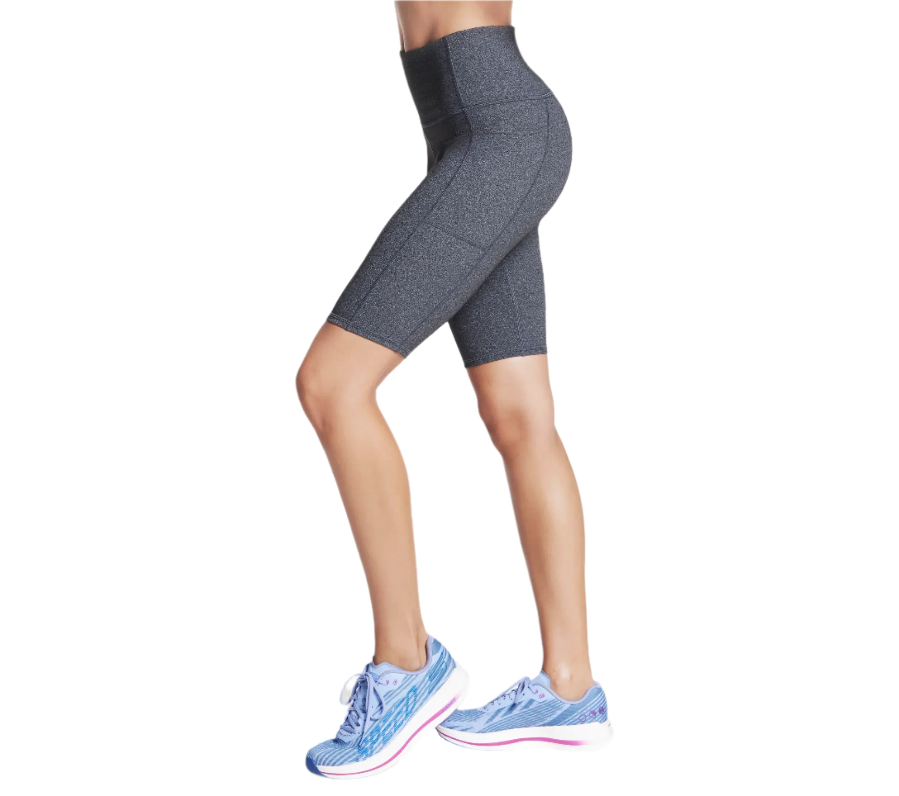 SKECHERS Womens Go Walk High Waisted 10" Bike Shorts - Image 3