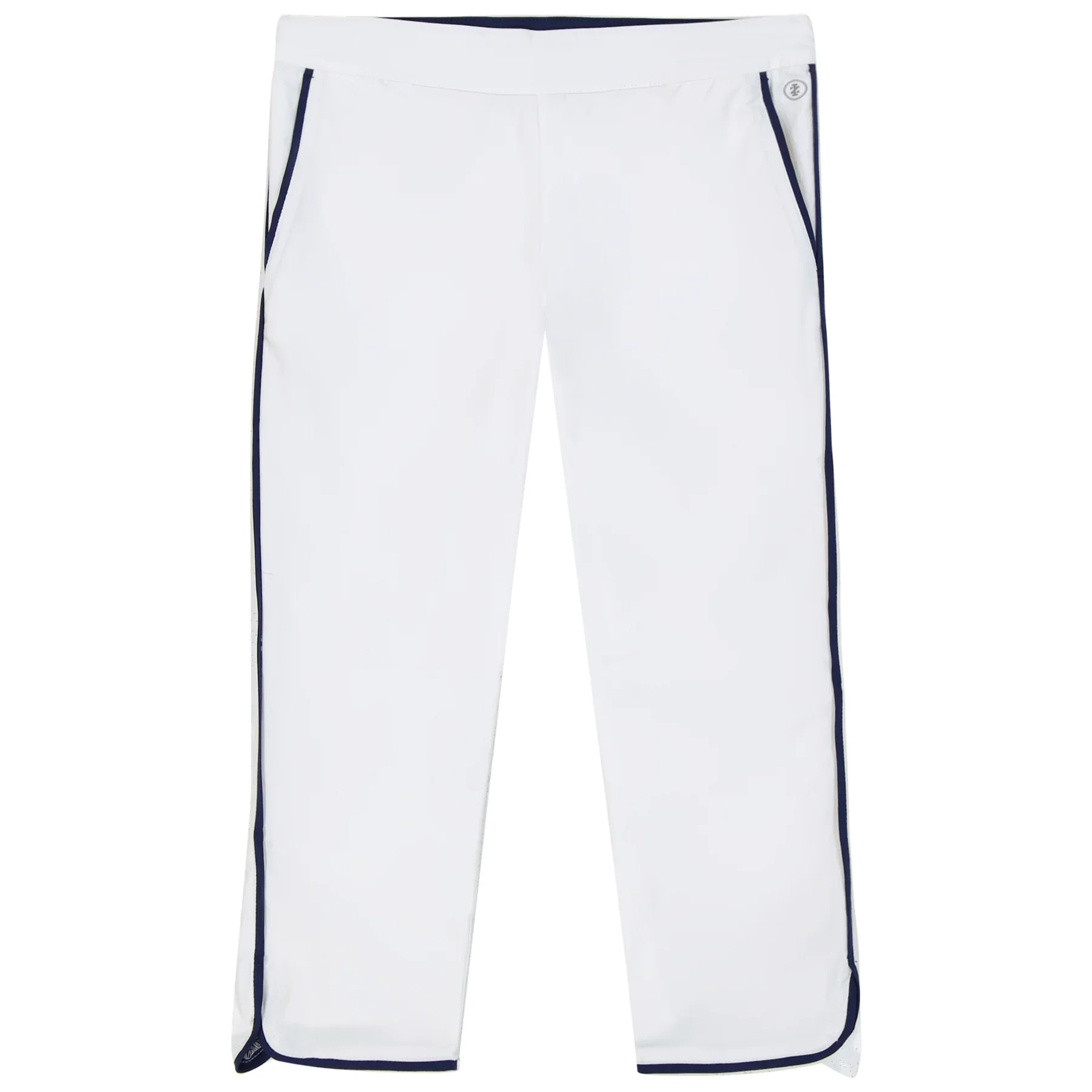 IZOD Womens Billie Piped Solid Capri Pants