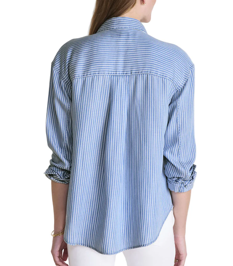 Vineyard Vines Womens Birdie Pinstripe Button-Down Shirt - Image 3