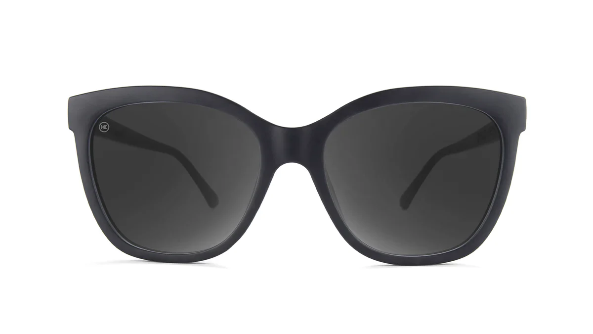 Knockaround Black On Black Deja Views Matte Black Frame - Black Smoke Lens - Polarized Sunglasses - Image 2