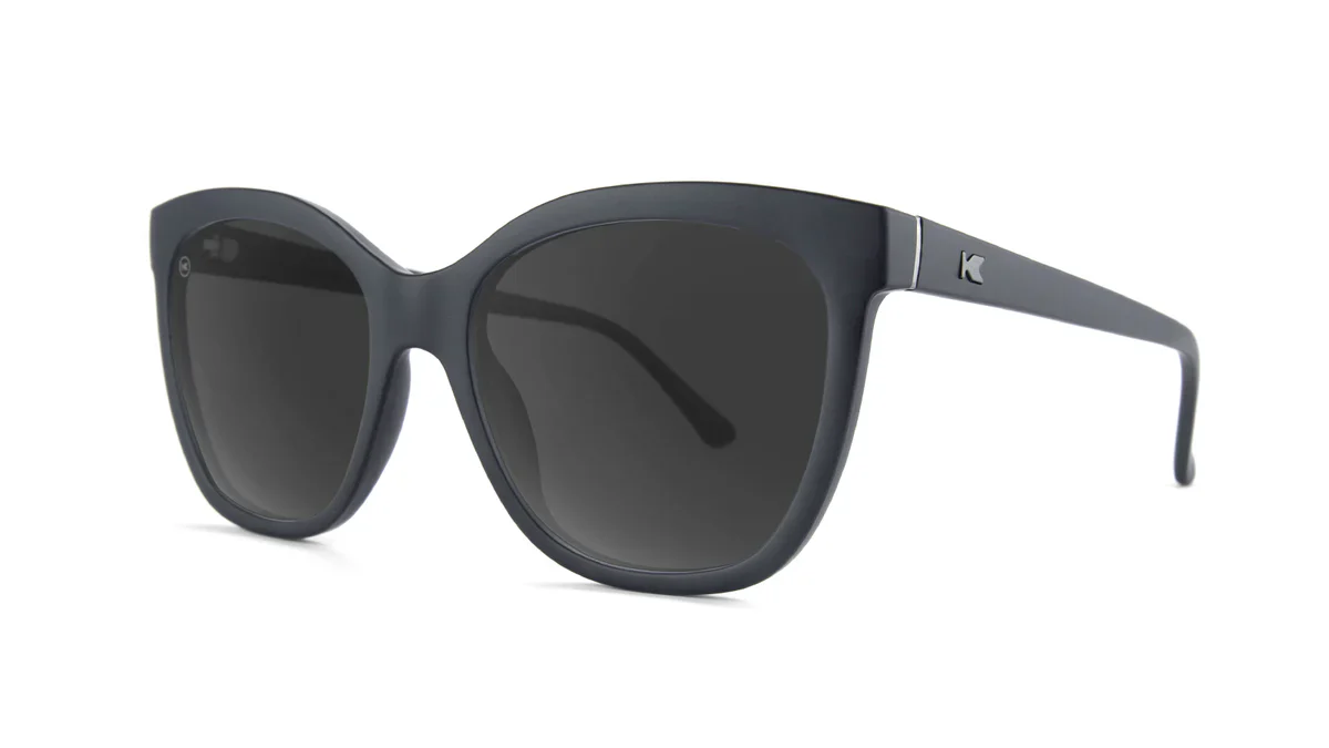 Knockaround Black On Black Deja Views Matte Black Frame - Black Smoke Lens - Polarized Sunglasses - Image 3