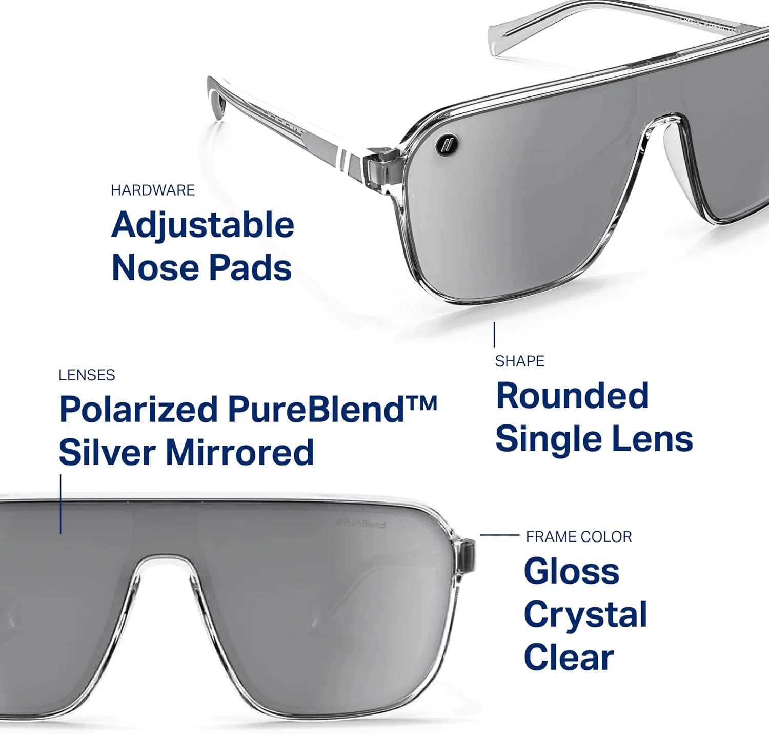 Blenders Eyewear Millenia X2 Polarized Sunglasses - Crystal - Image 4