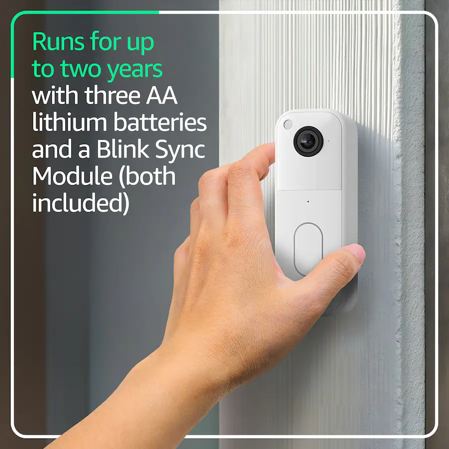 Blink Video Doorbell System Gen 2 White - Head-to-toe HD view - Image 3