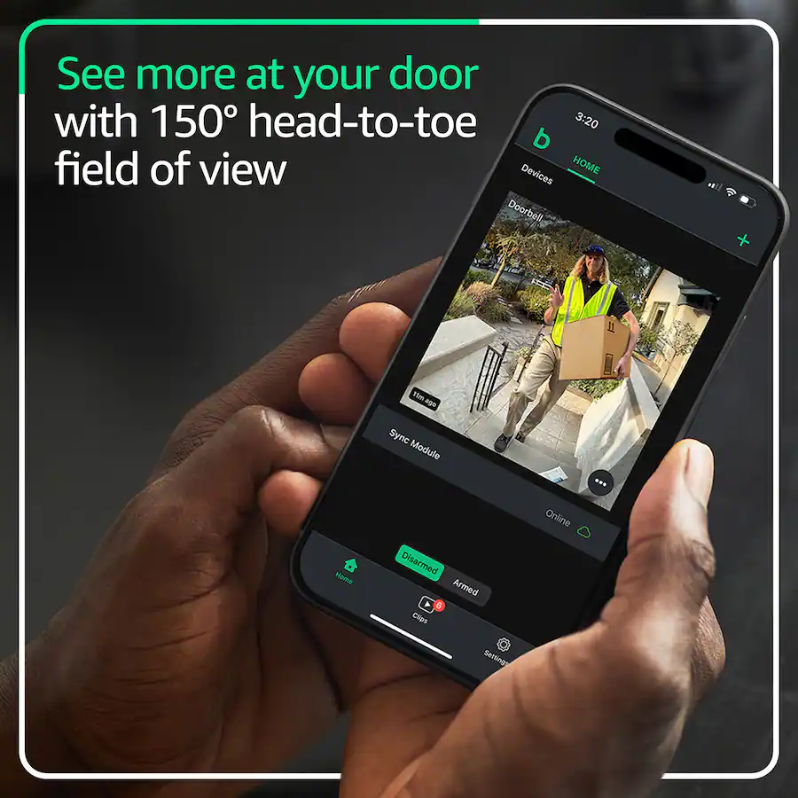 Blink Video Doorbell System Gen 2 White - Head-to-toe HD view - Image 4