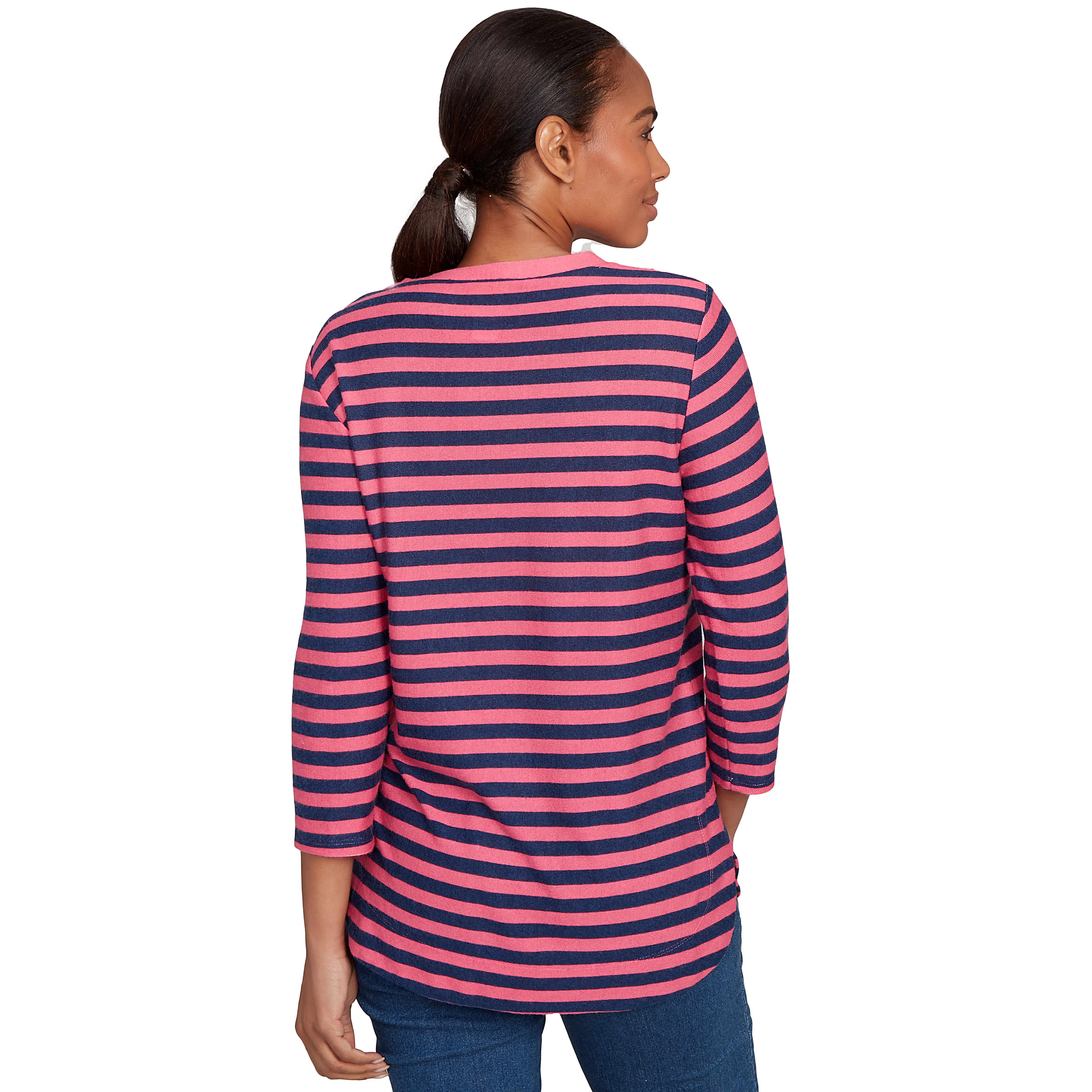 Ruby Rd. Womens Blocked Yoke Stripe Hitachi Top - Image 3