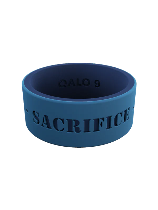 QALO Mens Folds of Honor Mantra Strata Ring - Size 11