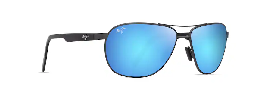 Maui Jim Castles Matte Dark Ruthenium with Black Frame - Blue Hawaii Lens - Polarized Sunglasses - Image 2