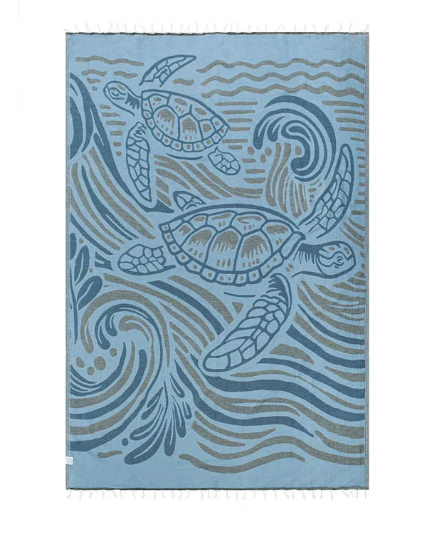 Sand Cloud Blue Tidal Large 51 x 70 Beach Towel - Image 2