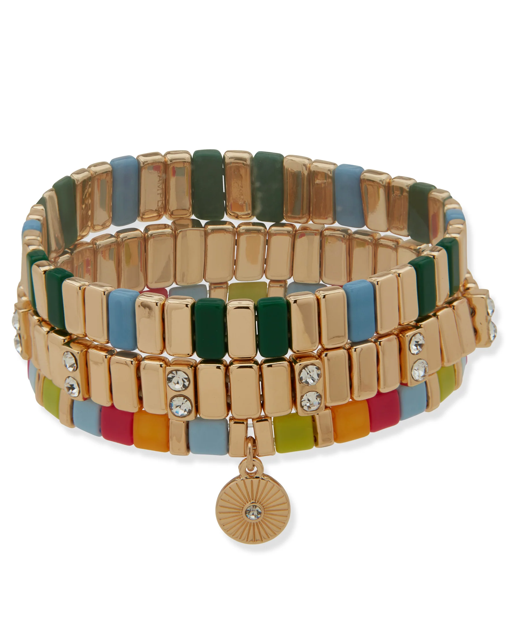 Nine West Multi Stone Stretch Bracelets - Set Of 3