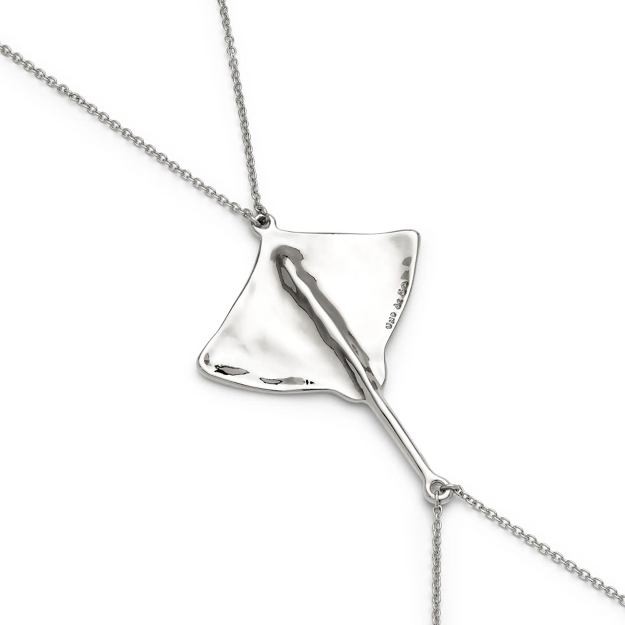 UNOde50 Ser Majestuosa Silver-Plated Manta Ray Body Pendant Chain Necklace - Image 2