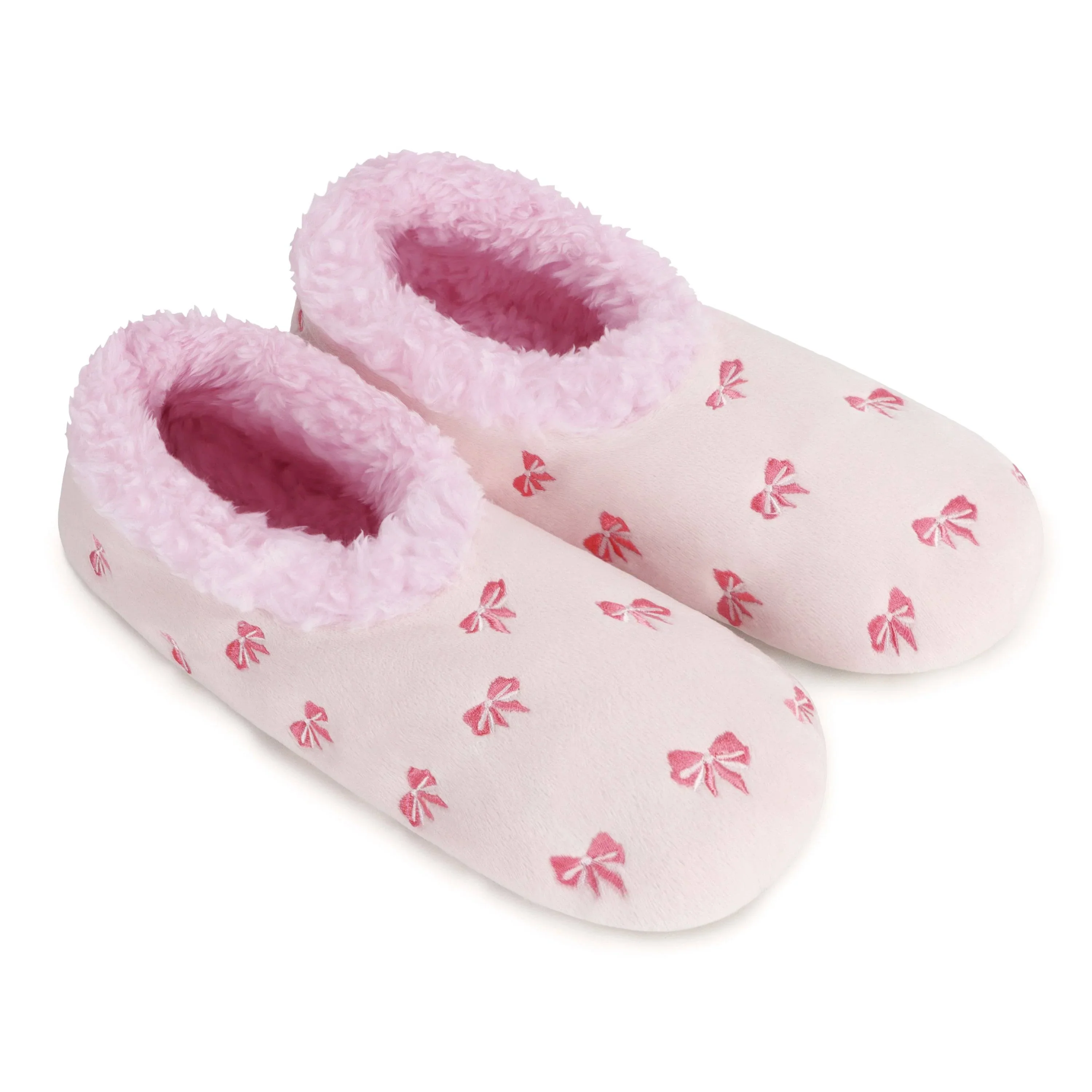 Snoozies Womens Embroidered Bow-Utiful Slippers - Image 3
