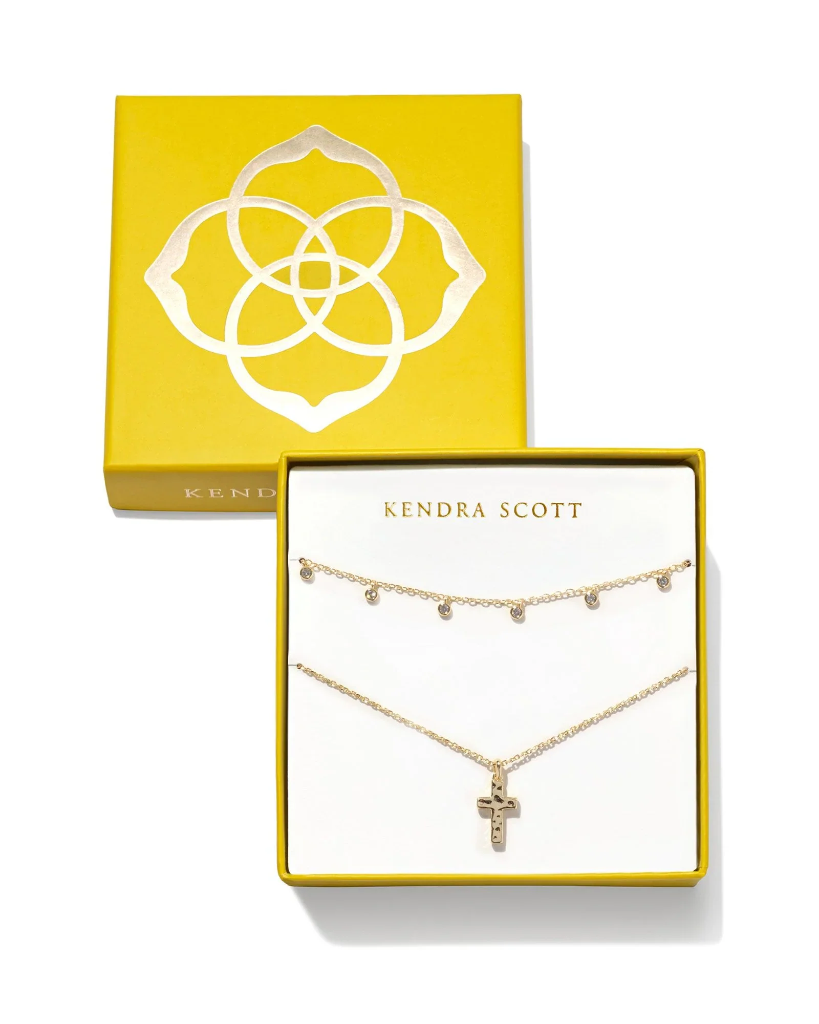Kendra Scott Amelia Cross Necklace Gift Set - Gold Plated