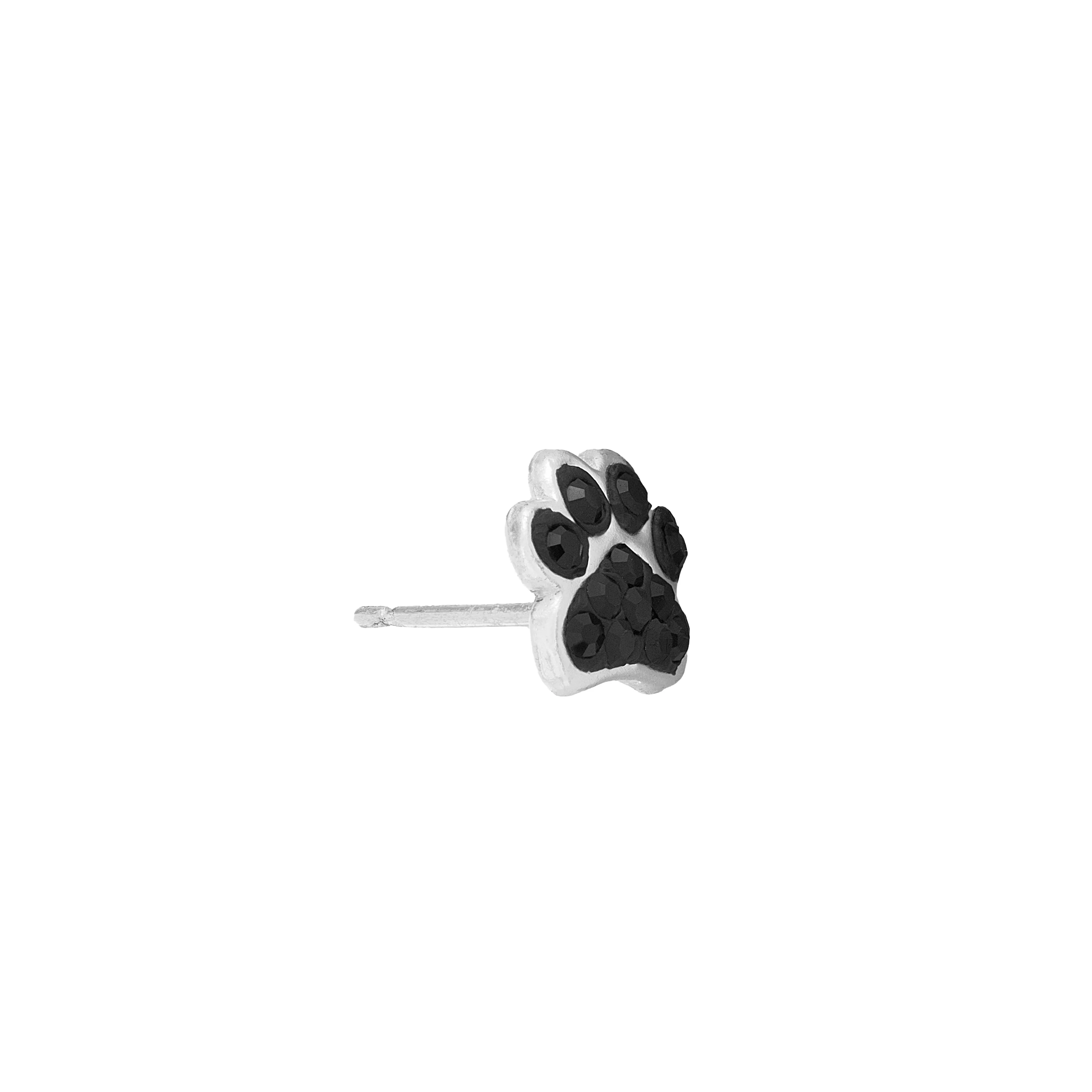 Athra Black Paw Stud Earrings - Image 2