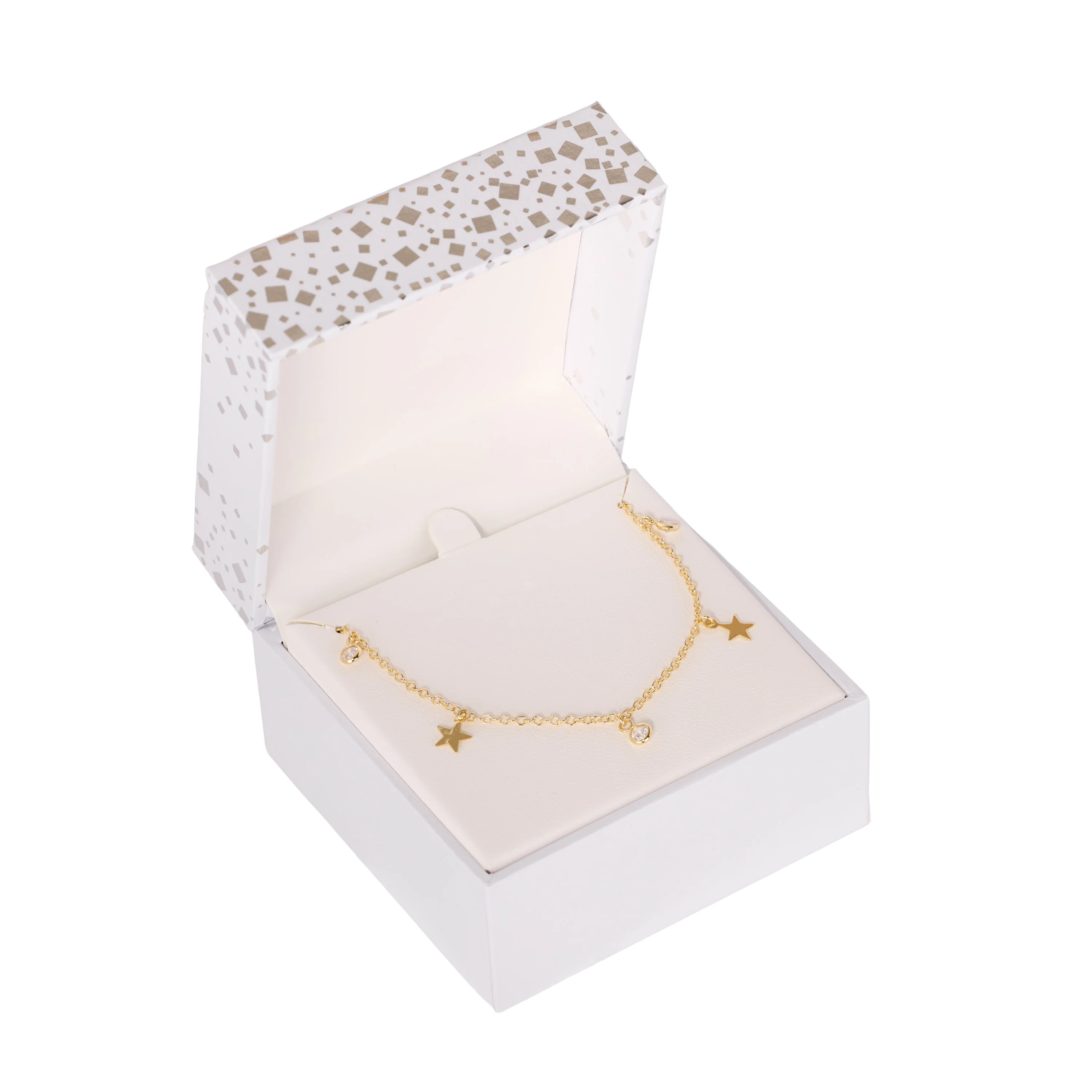 Athra Gold Multi Charm Star Necklace - Image 4