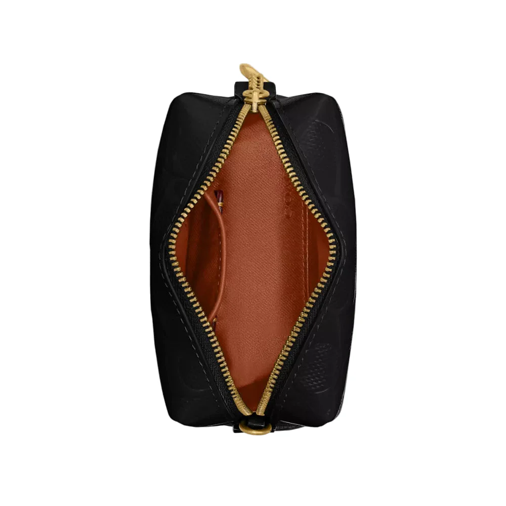 Coach Box Program Patent Signature Leather Essential Mini Cosmetic Pouch - Image 3