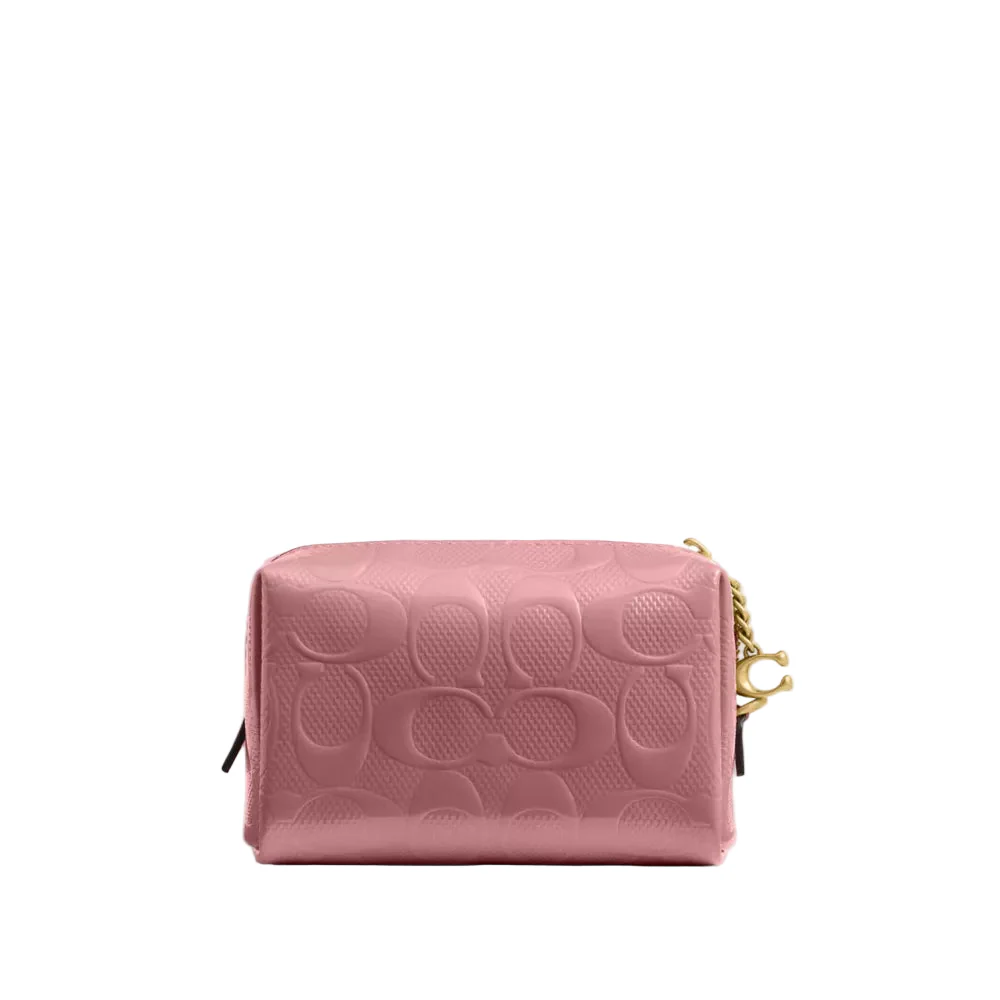Coach Box Program Patent Signature Leather Essential Mini Cosmetic Pouch - Image 2