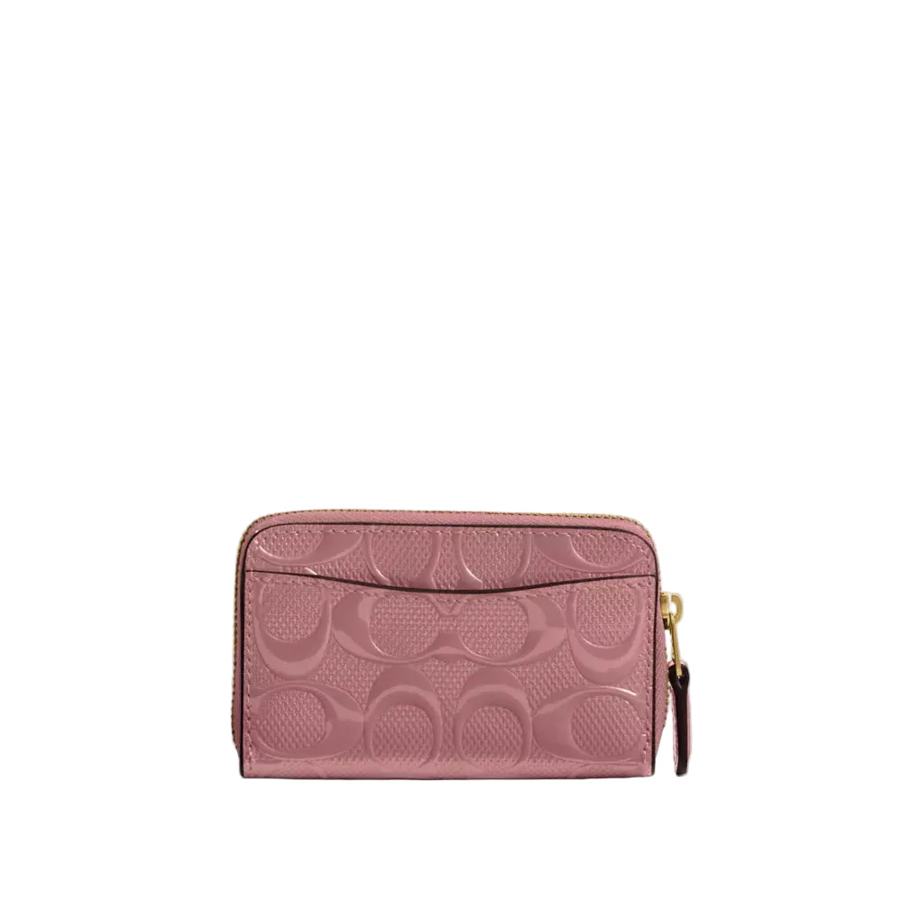 Coach Box Program Patent Signature Leather Essential Small Zip Around Card Case - Image 2