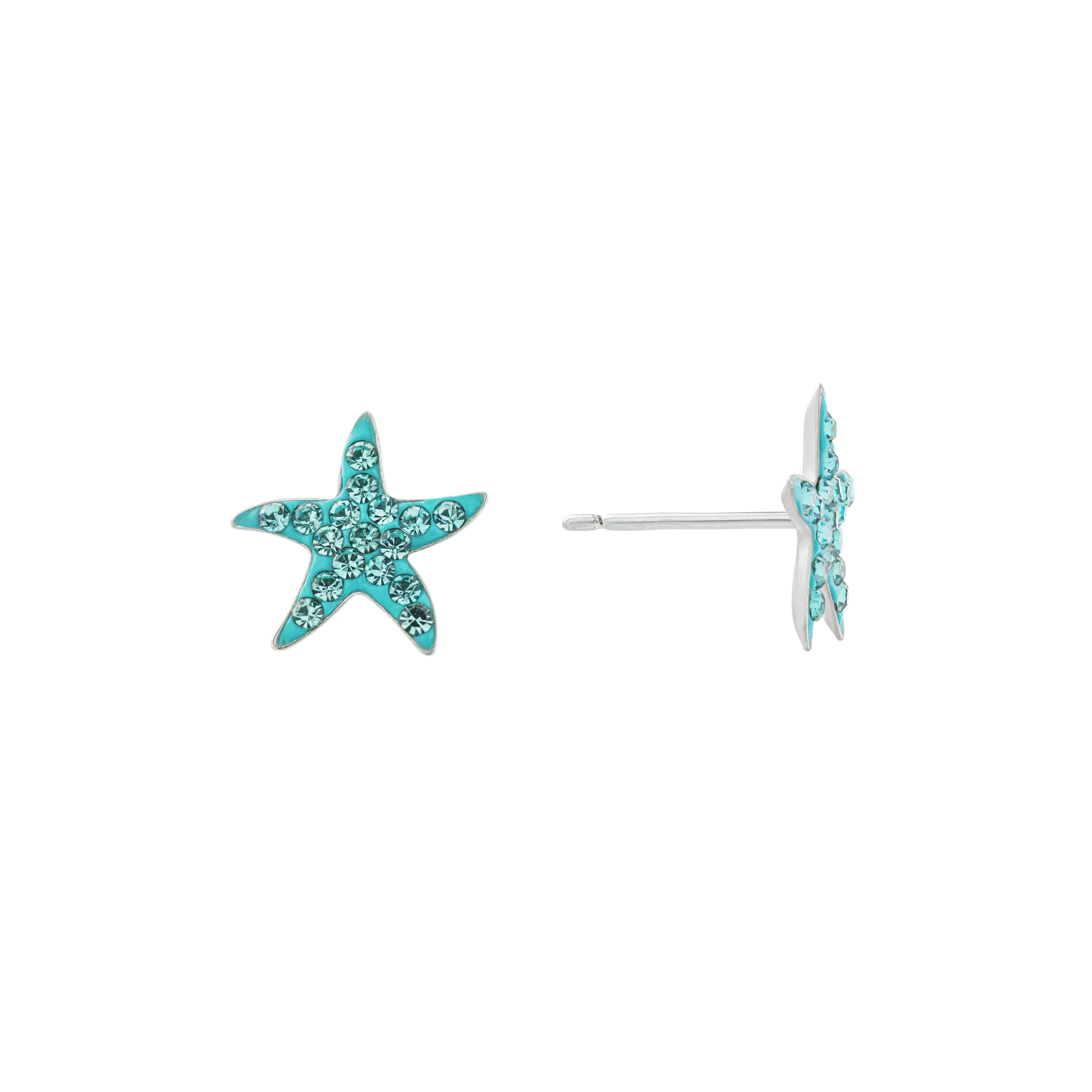Athra Blue Starfish Stud Earrings