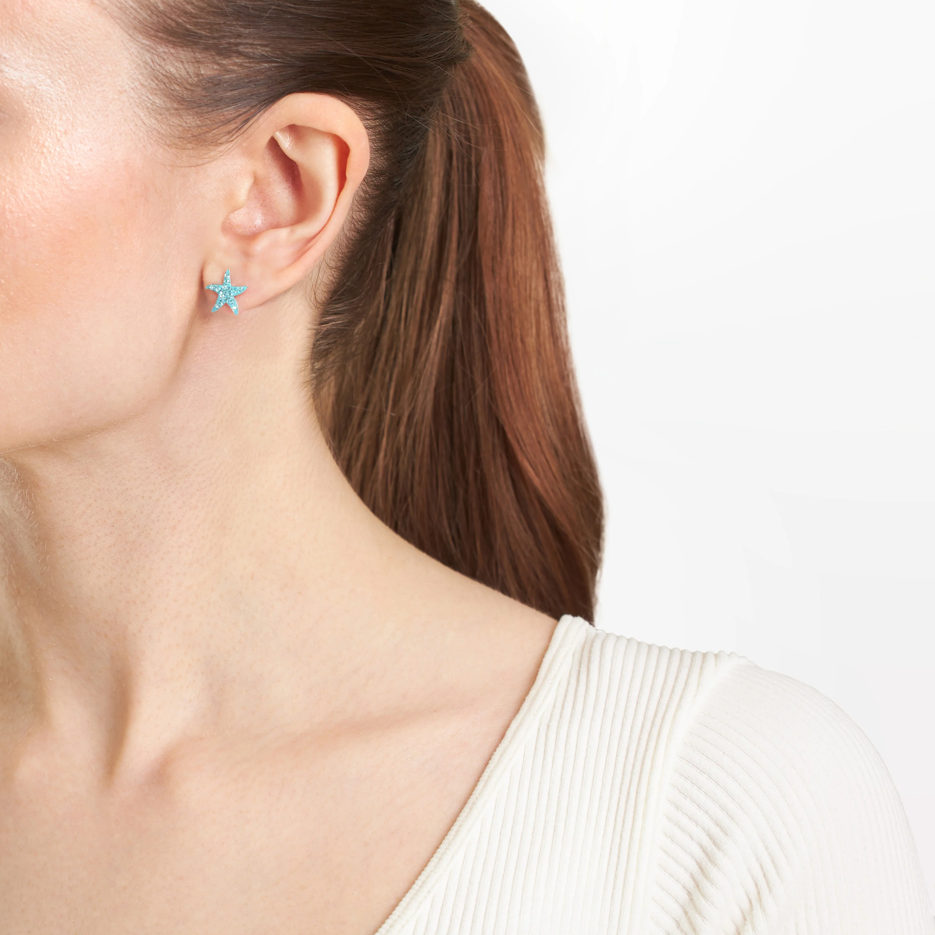 Athra Blue Starfish Stud Earrings - Image 3