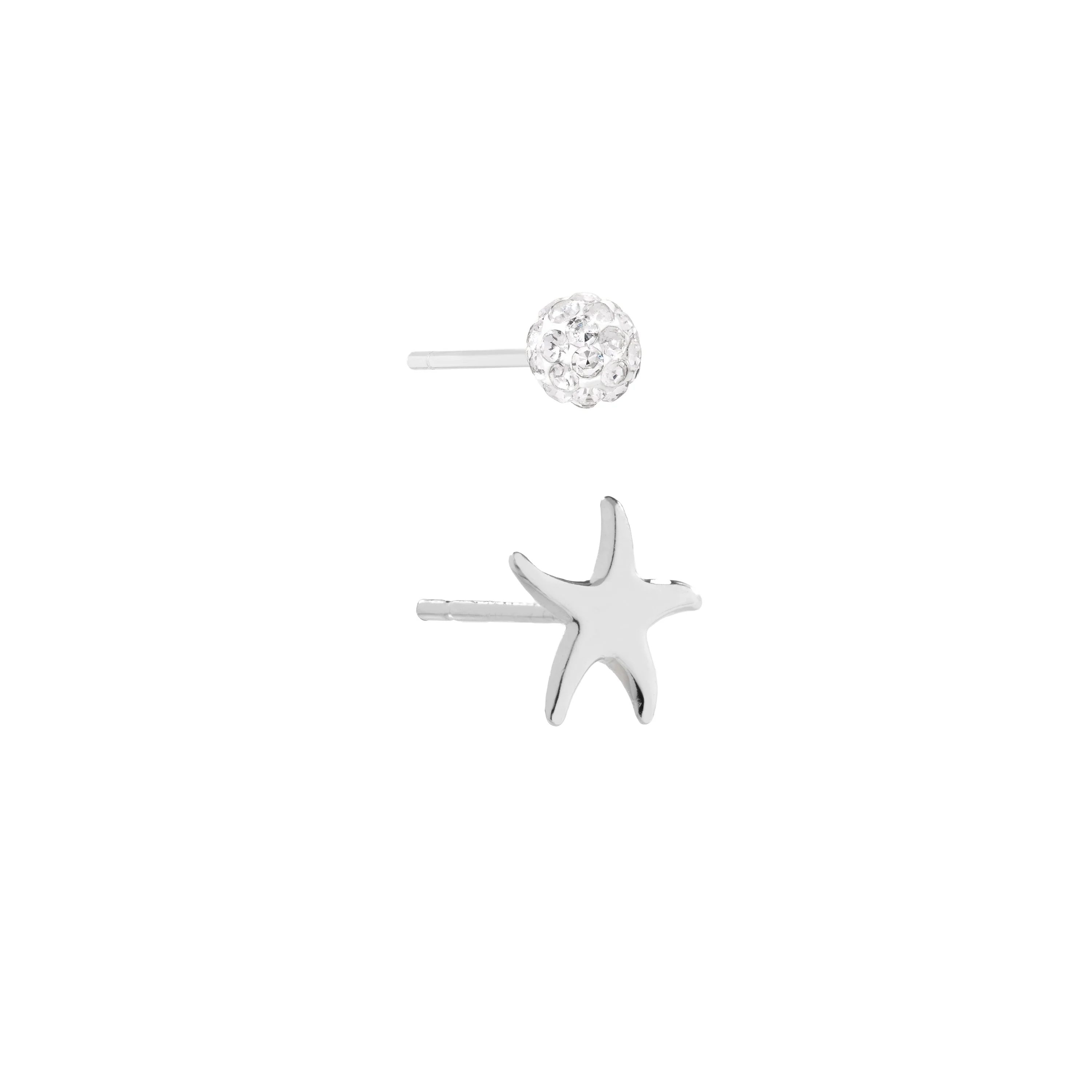 Athra Silver Starfish Earrings Set - Image 2