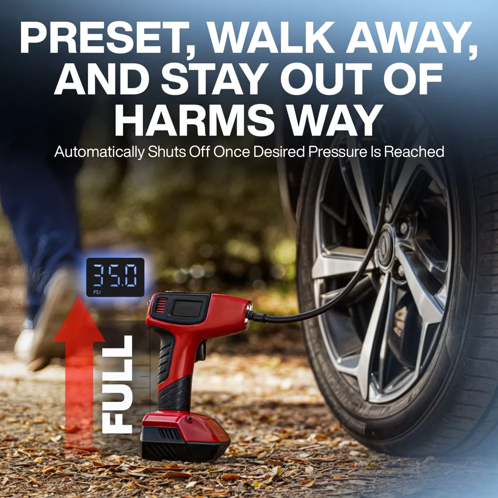 Bullseye Pro Portable Rechargeable Tire Inflator - Image 2