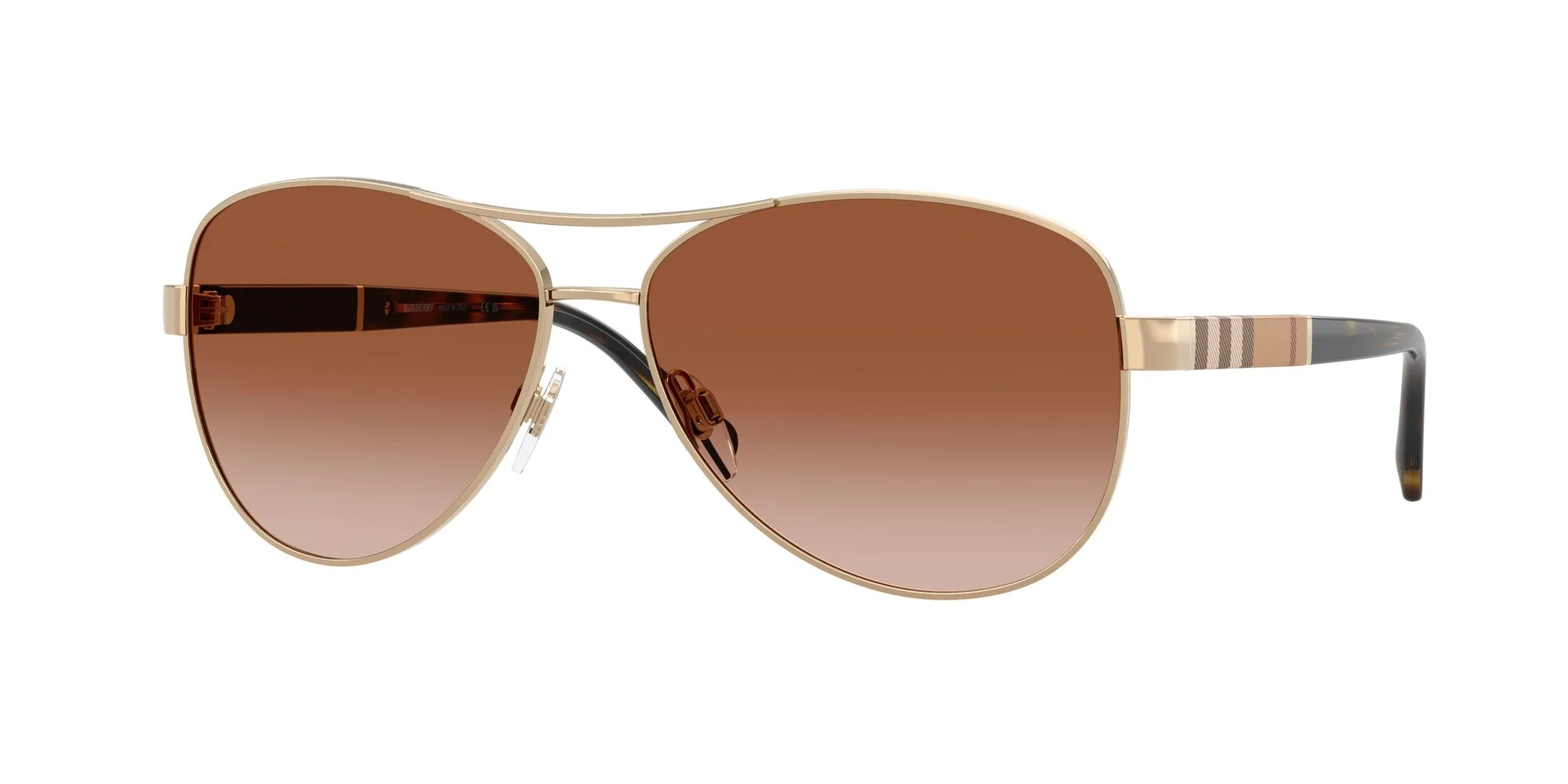 Burberry Womens Non-Polarized Sunglasses - Light Gold/Brown Gradient