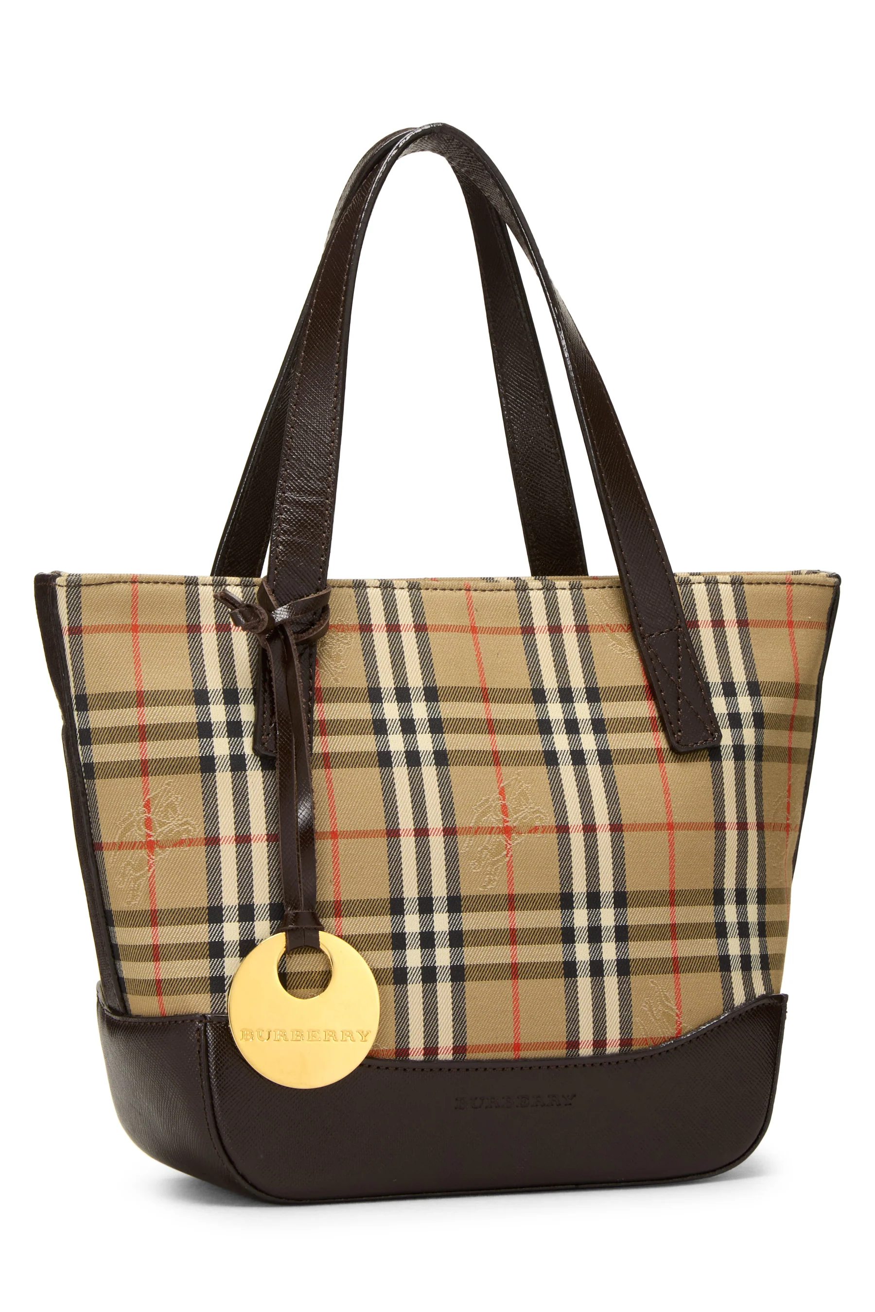 Burberry Haymarket Check Mini Tote Handbag - Image 2