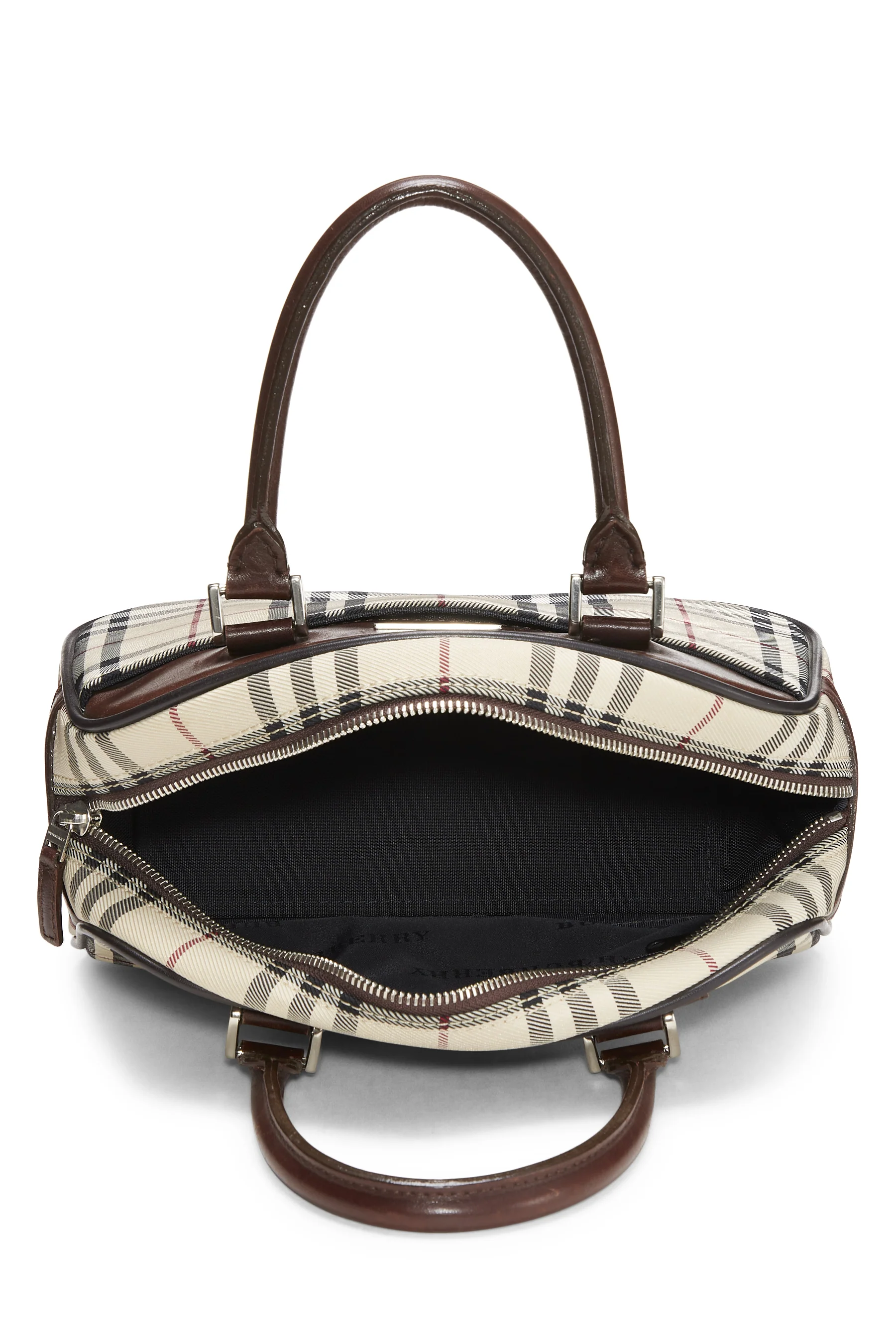 Burberry Mini Check Bowling Handbag - Image 4