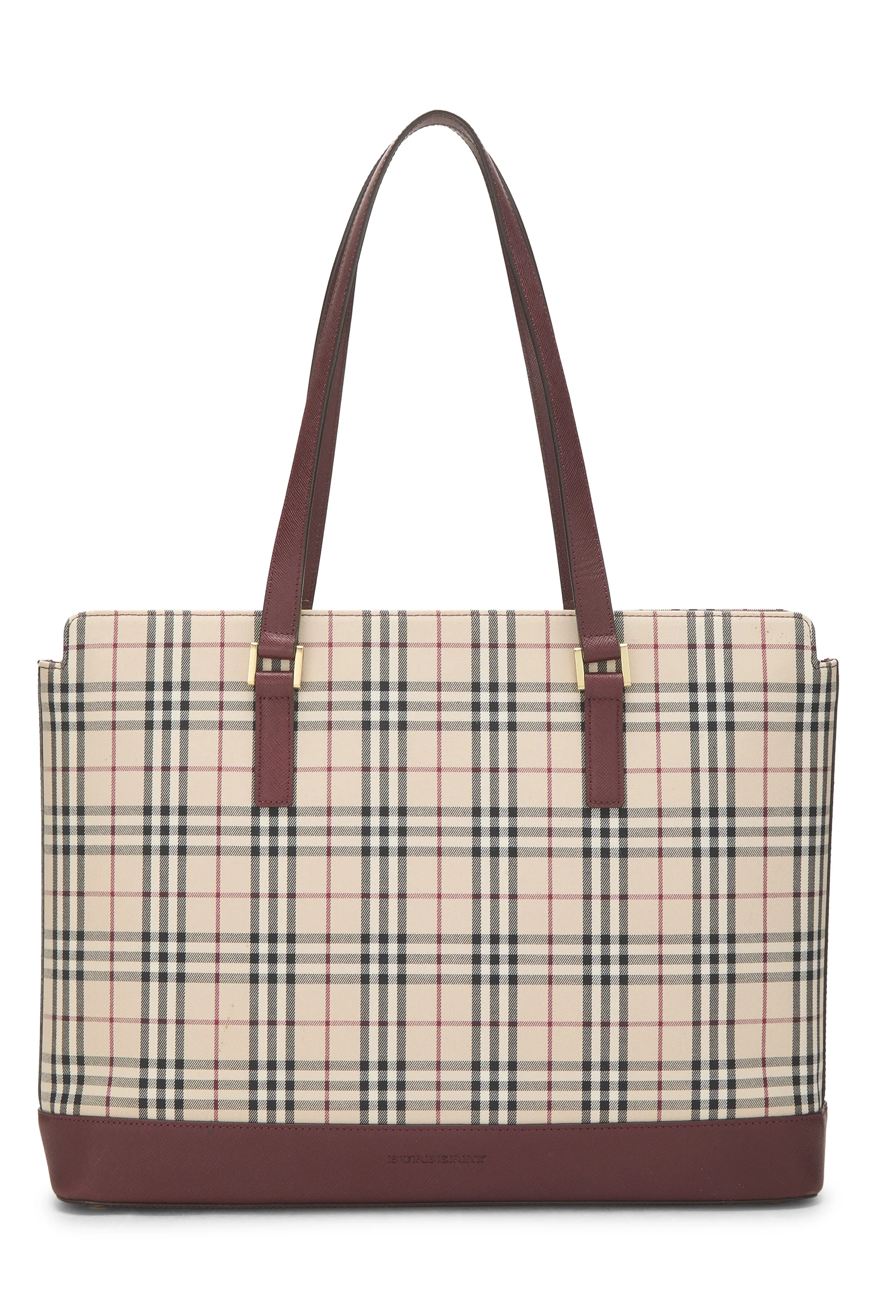Burberry Jacquard Large Zip Tote Handbag