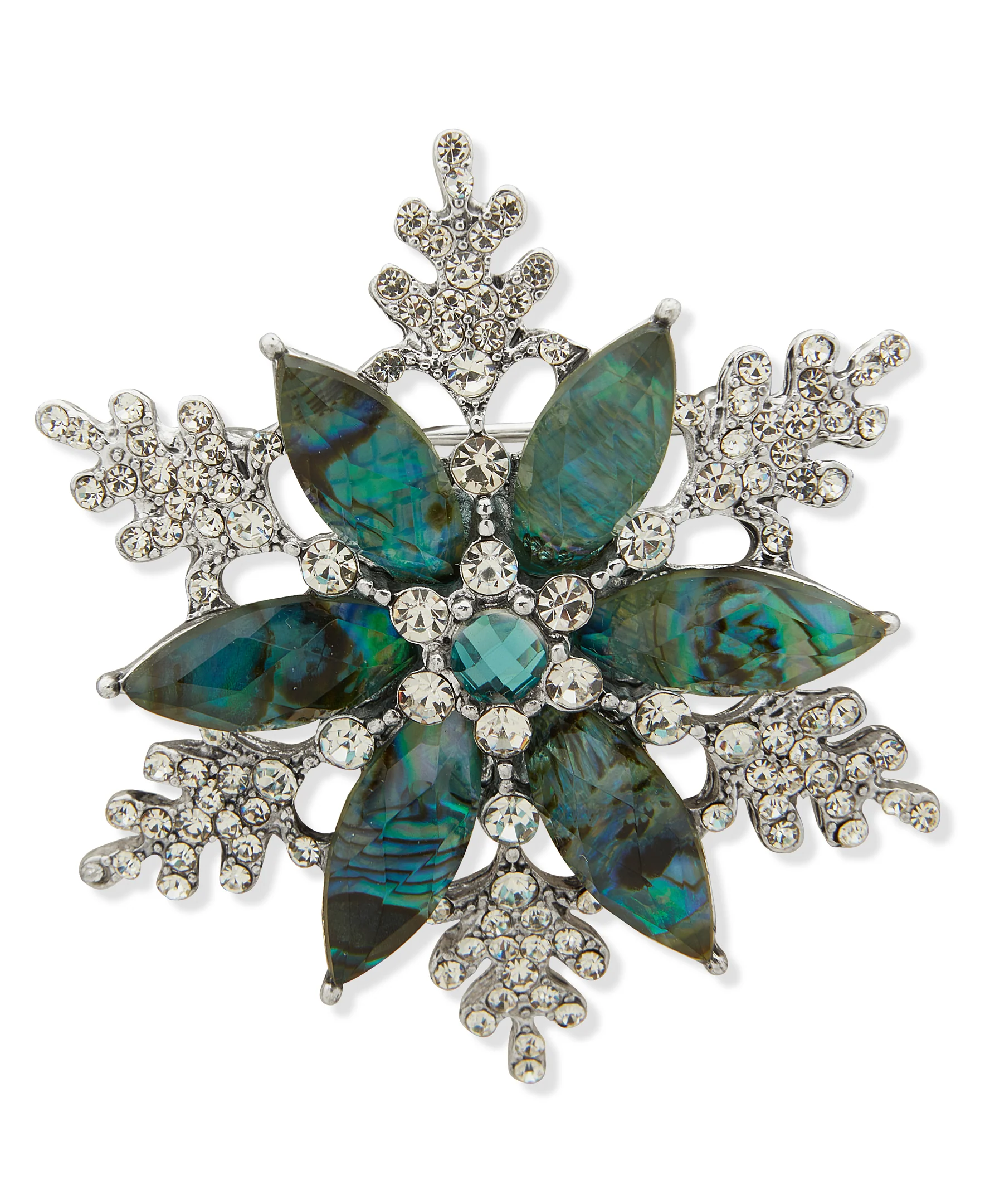 Anne Klein Silver-Tone Snowflake Pin
