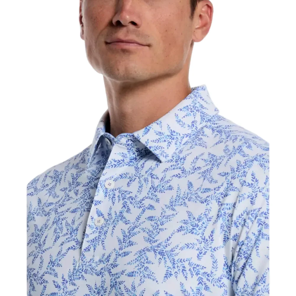 Callaway Mens Chev Botanical Print Golf Short Sleeve Polo Shirt - Image 3