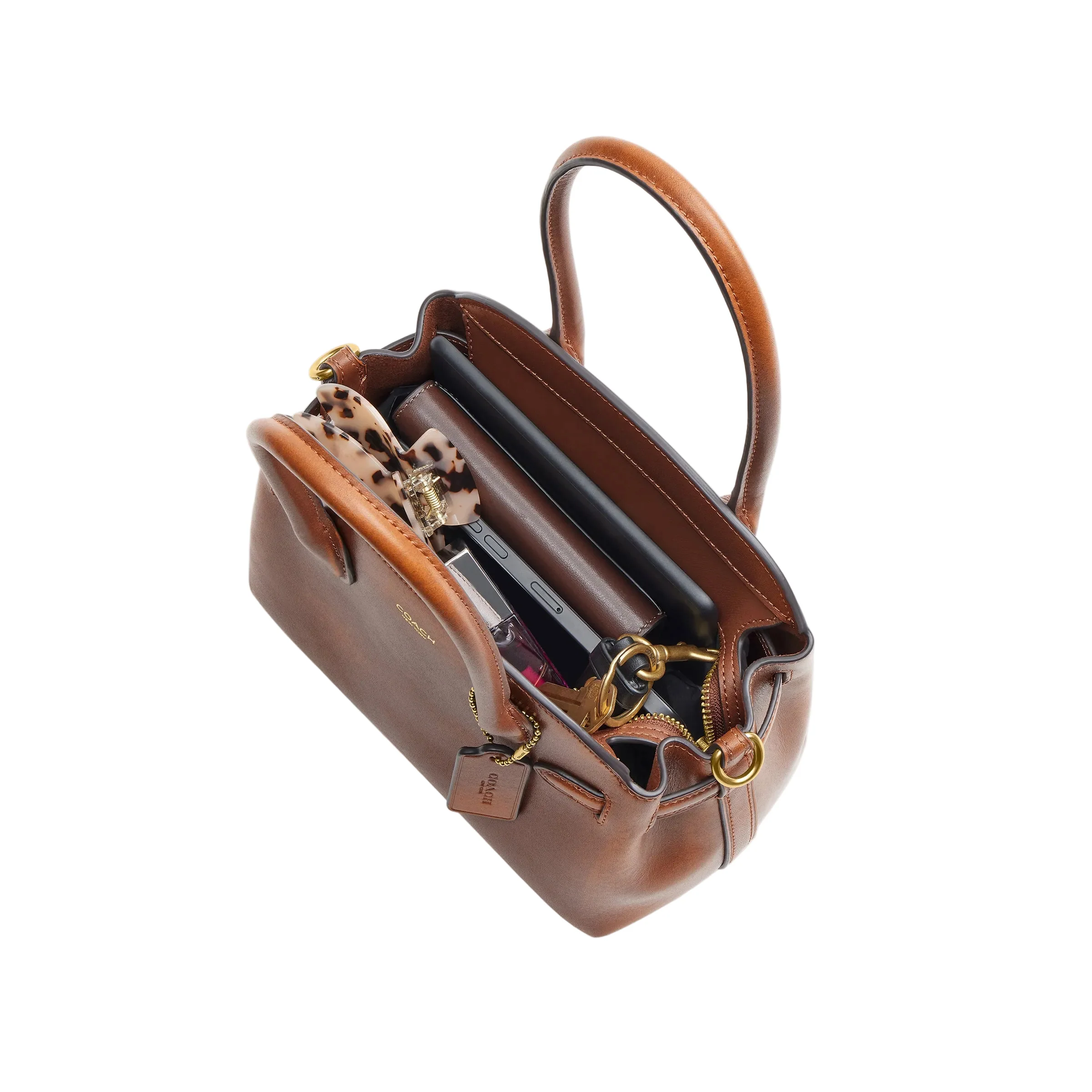 COACH Loved Leather Soft Empire Carryall 21 Shoulder Handbag - Image 5