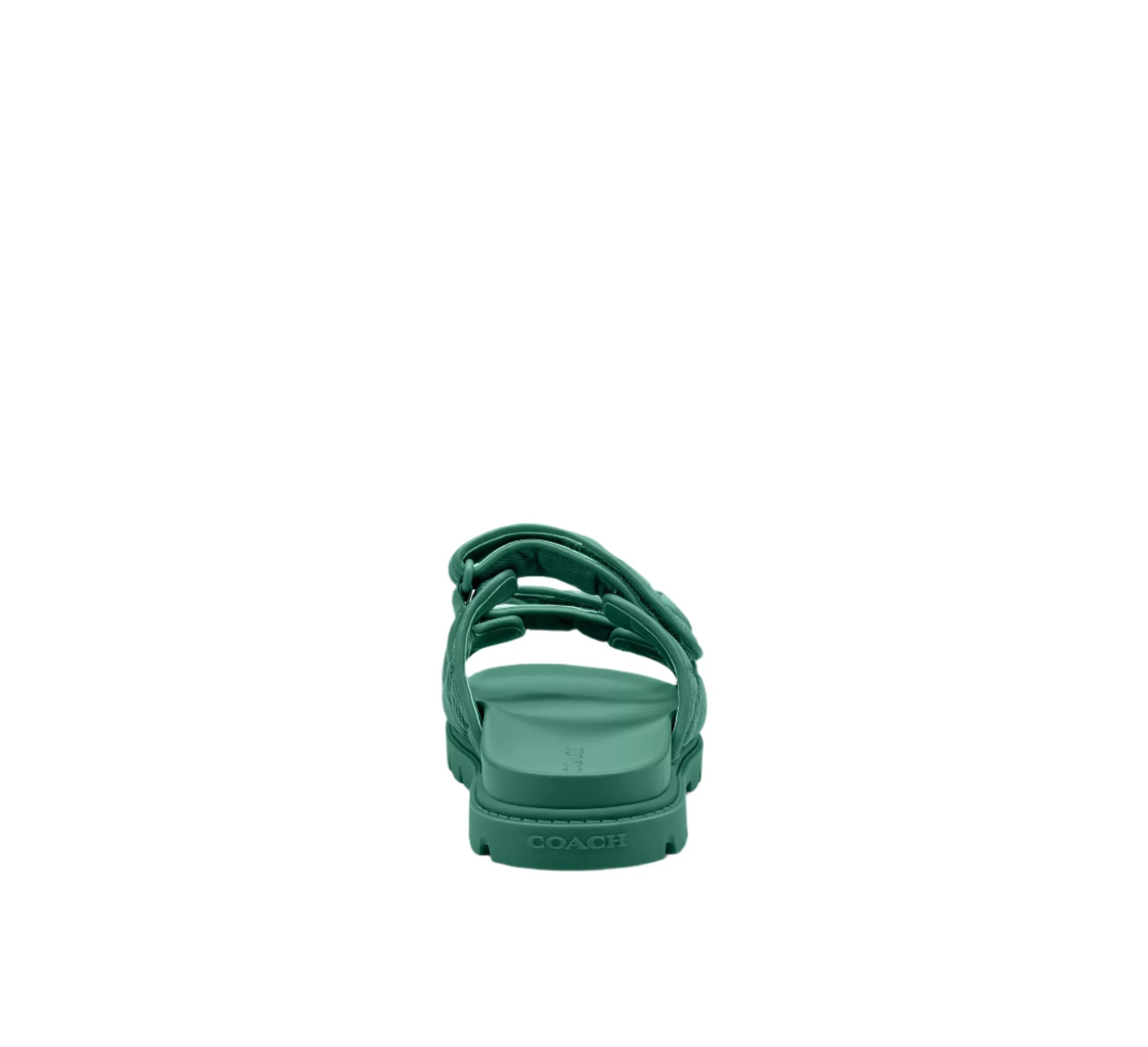 Coach Womens Sculpted C Double Band Quilted Sandals - Image 4