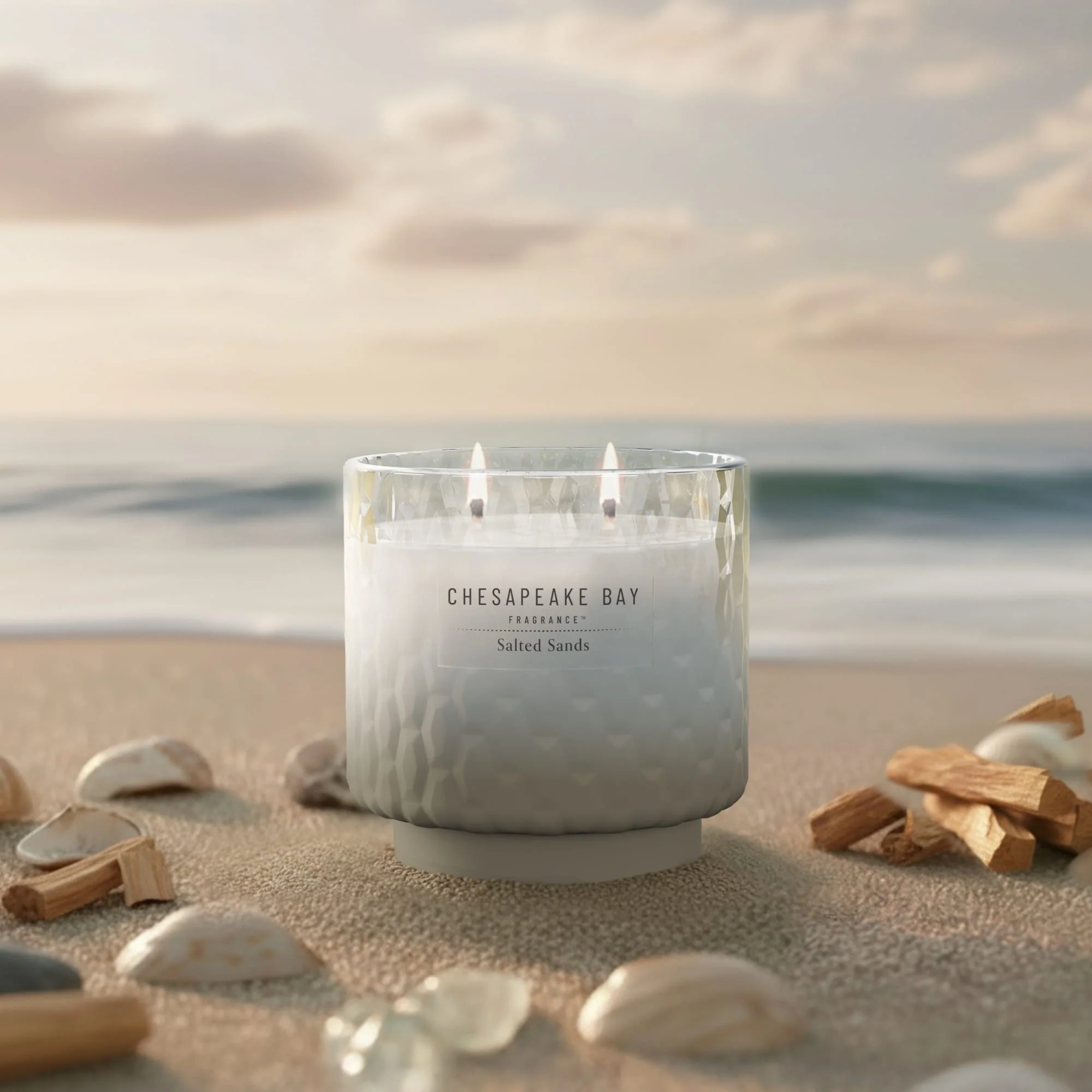 Chesapeake Bay Candle 2-Wick Large Jar Candle - Salted Sands - Image 2