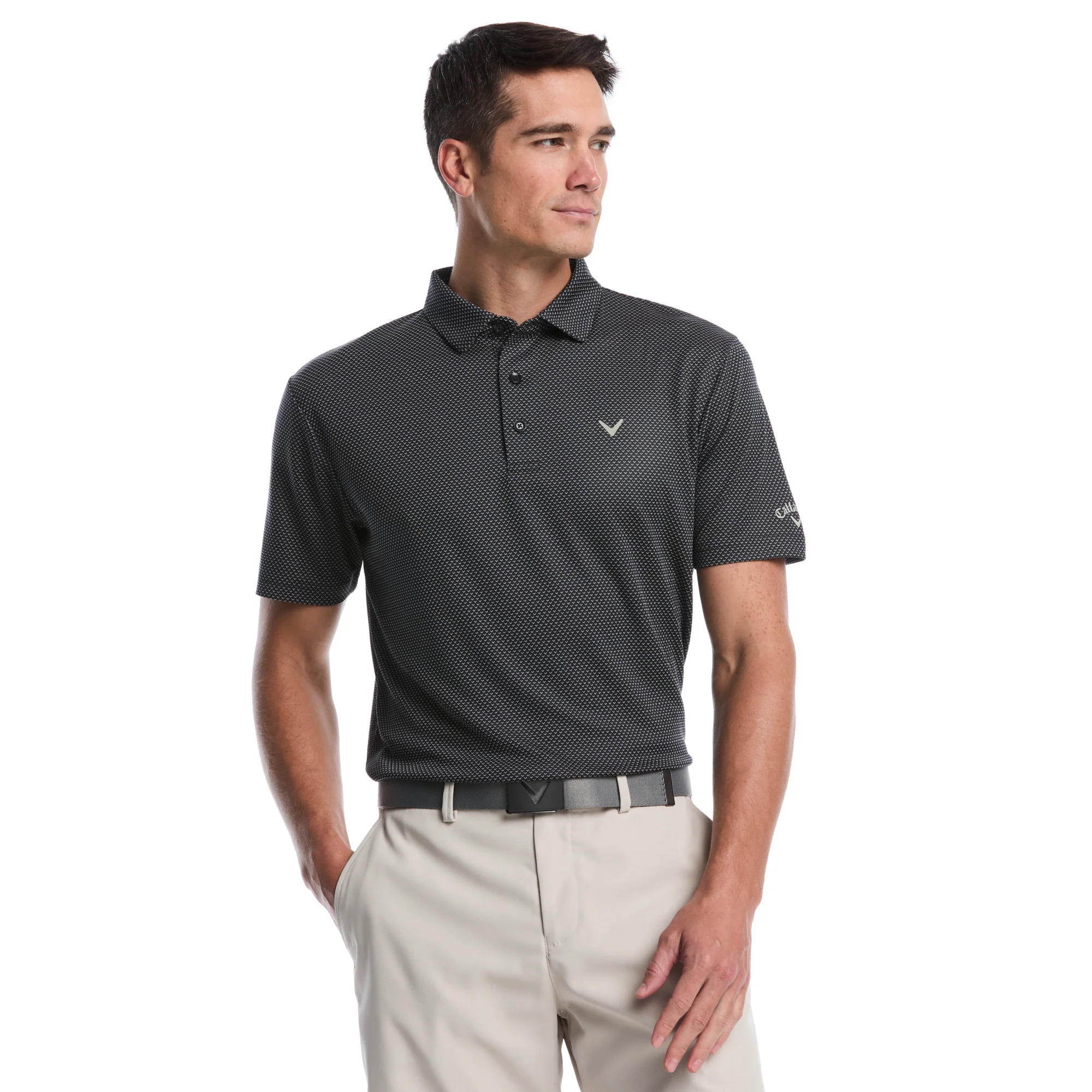 Callaway Mens Pro Spin Chevron Jacquard Short Sleeve Polo Shirt - Image 4