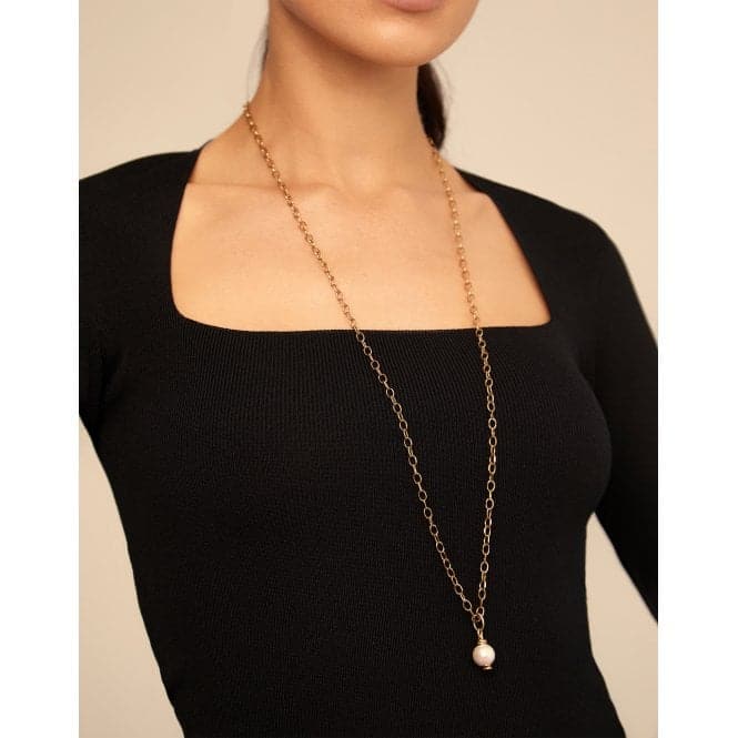 UNOde50 Moon Charm White Pearl Shell Charm - Gold-Toned - Image 2
